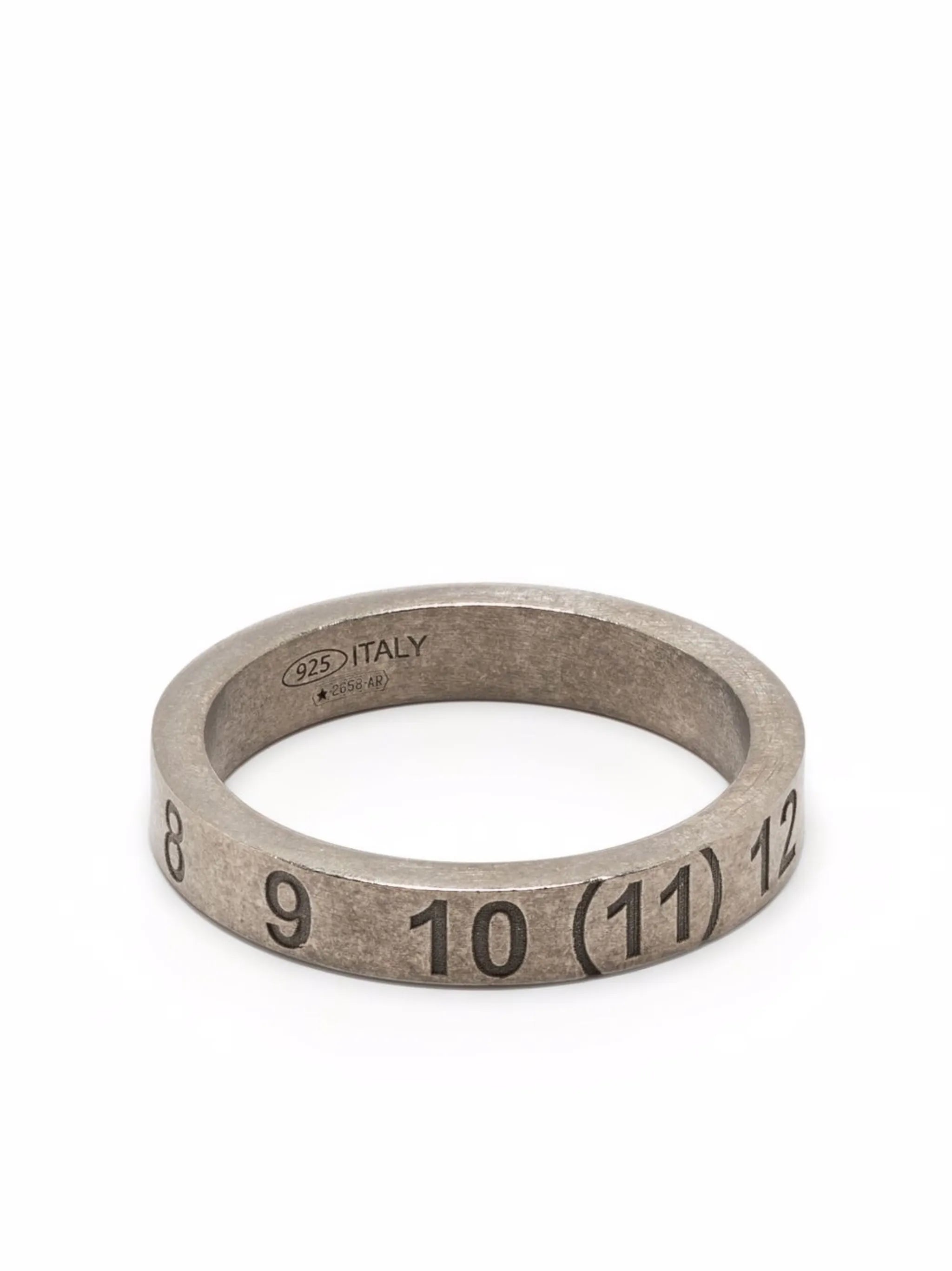 numbers-motif band ring