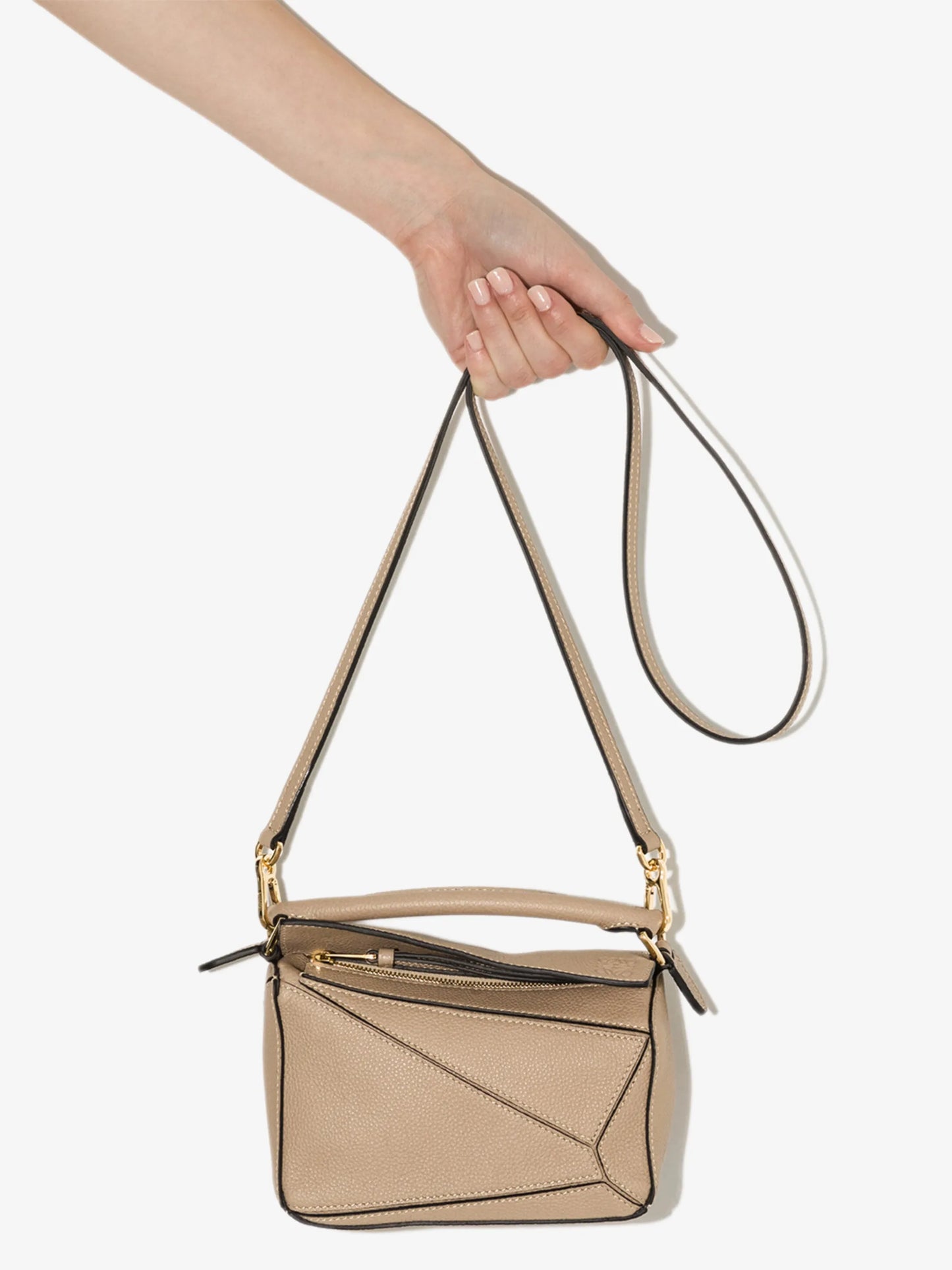 mini Puzzle leather shoulder bag