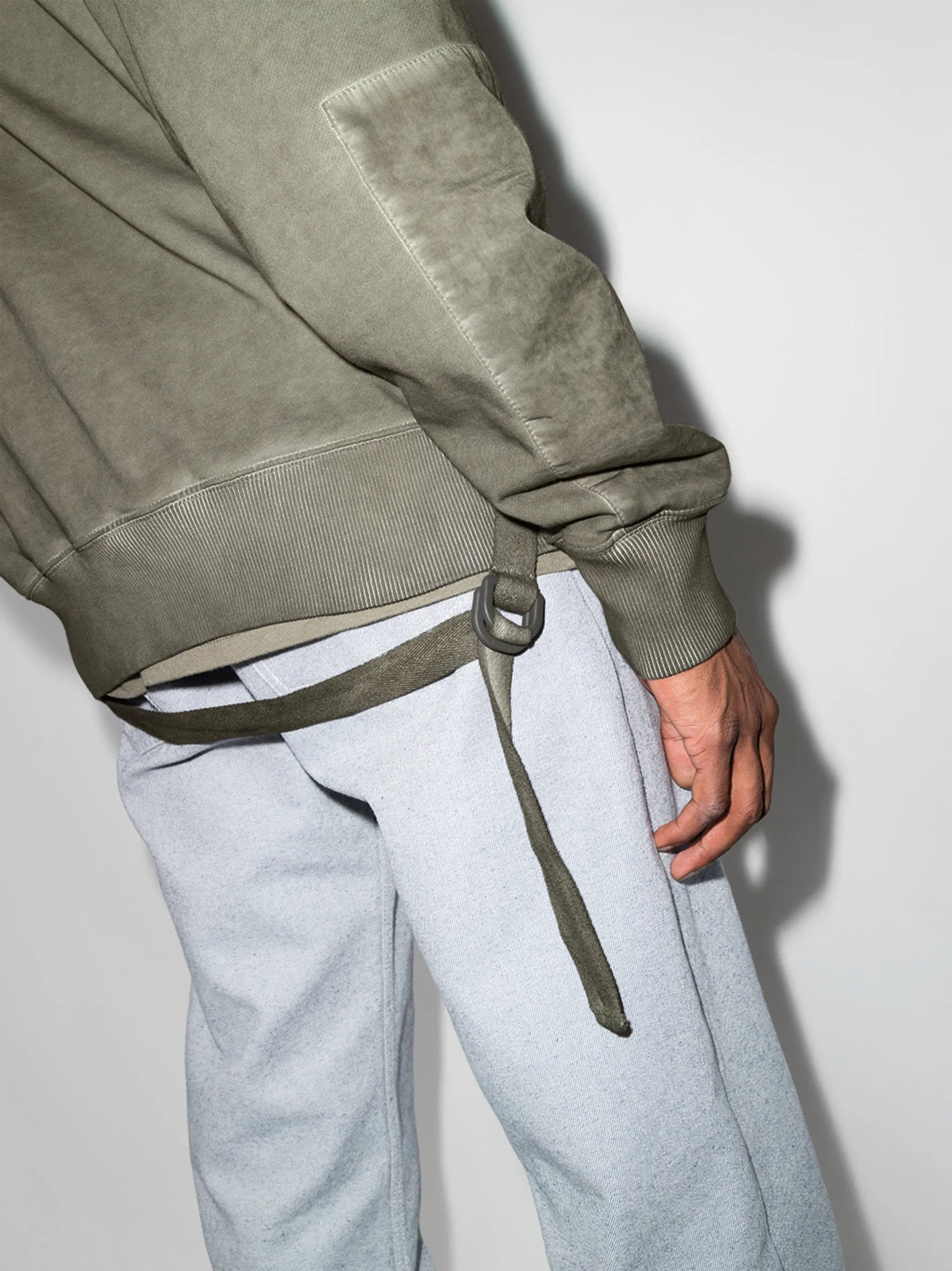 washed military crewneck sweatshirt