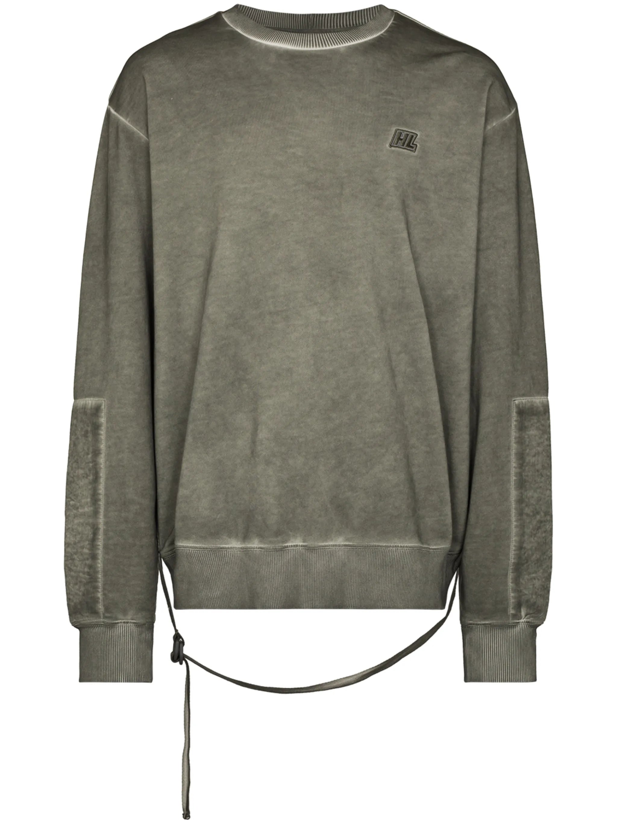 washed military crewneck sweatshirt