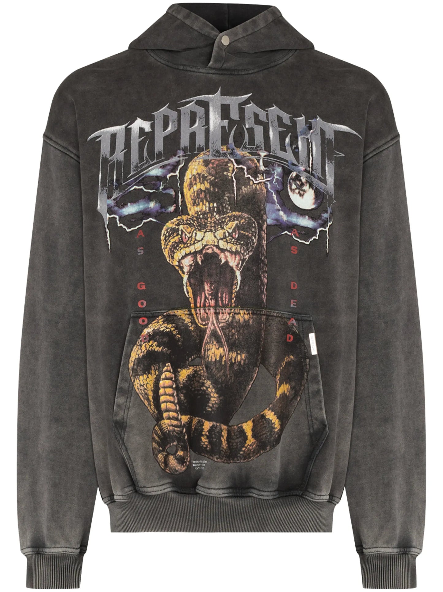 graphic-print cotton hoodie
