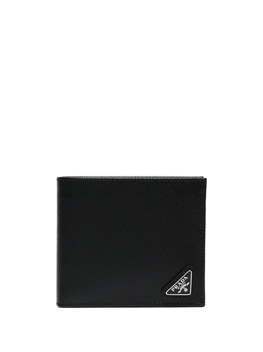 triangle-logo bifold wallet