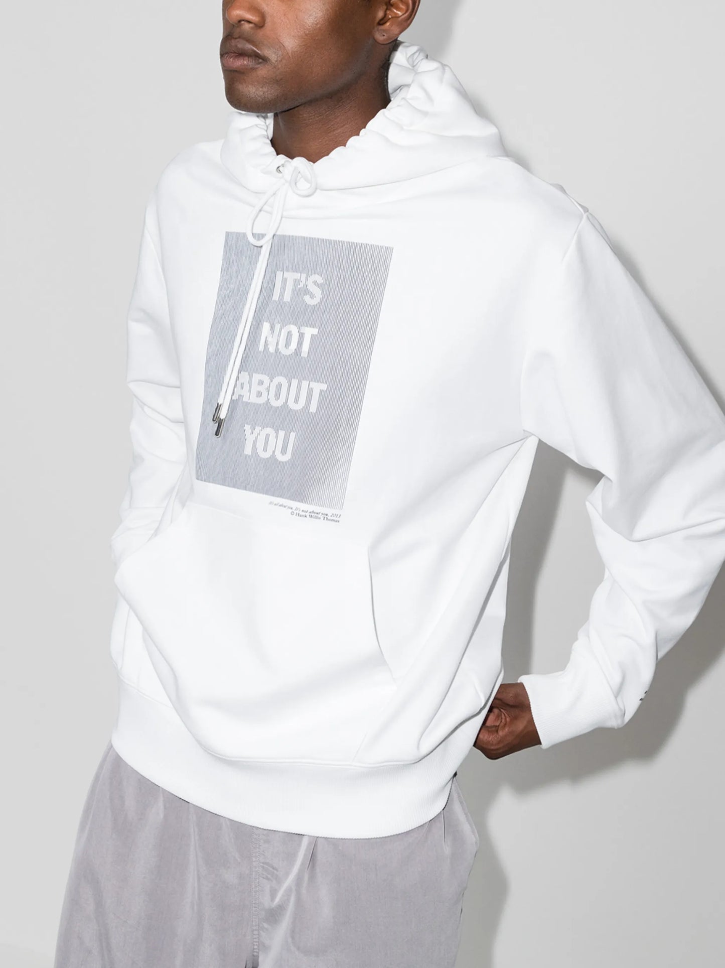 HWT lenticular print drawstring hoodie