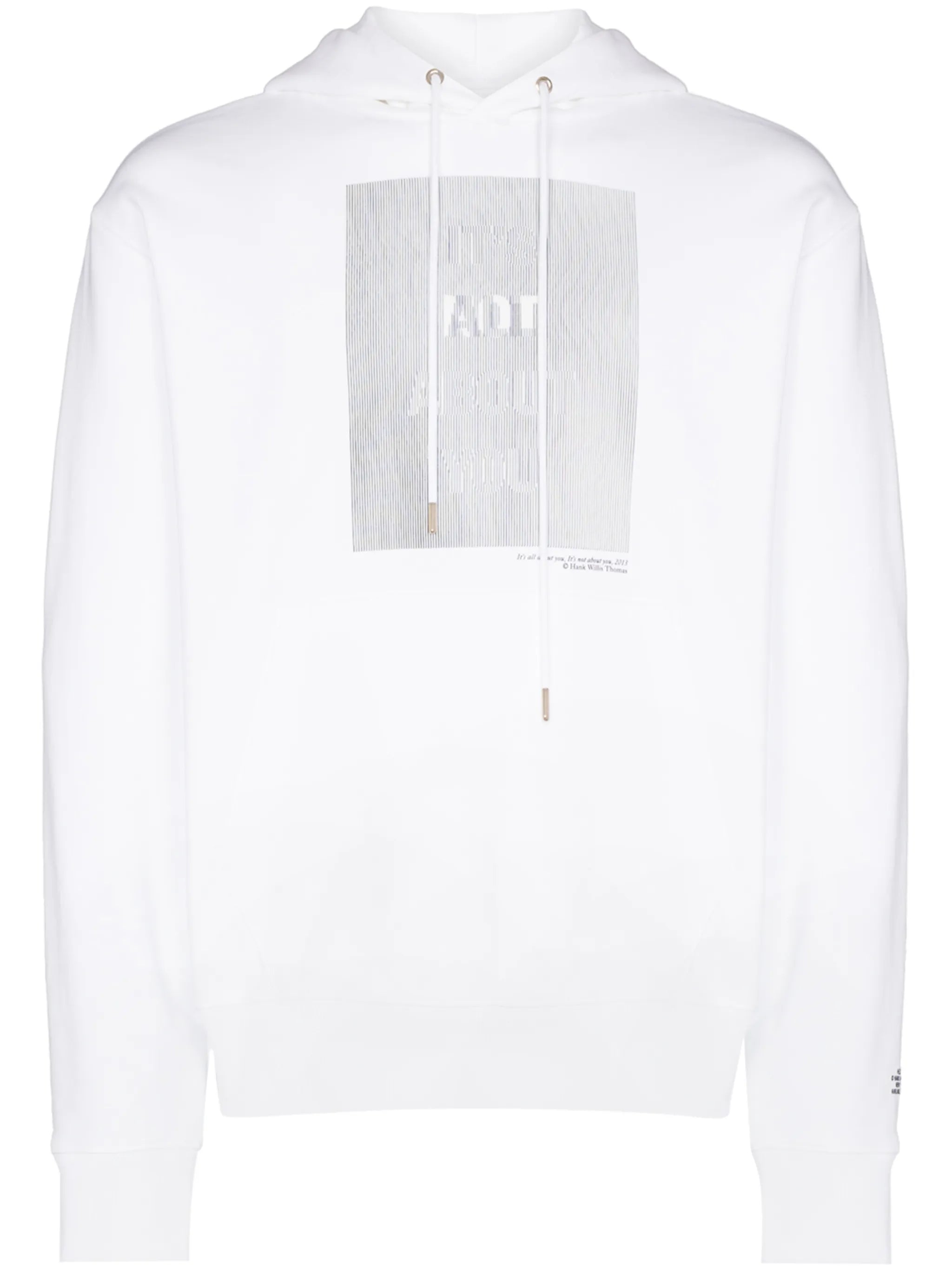 HWT lenticular print drawstring hoodie