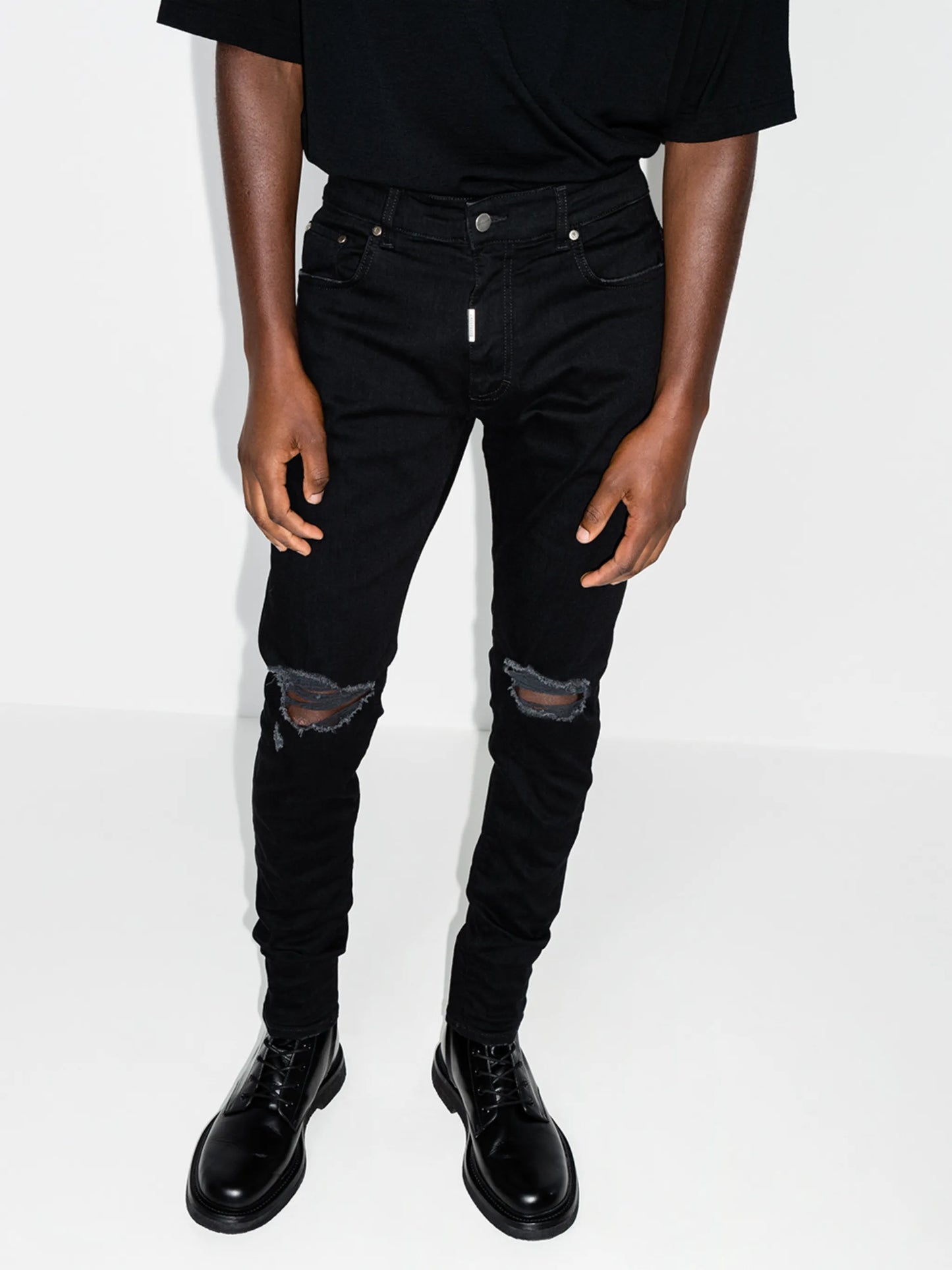 Destroyer distressed-effect slim jeans