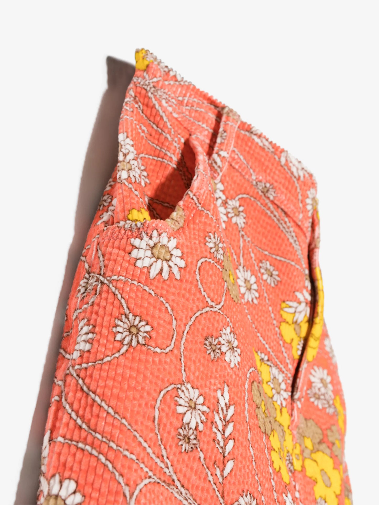 floral-print corduroy trousers