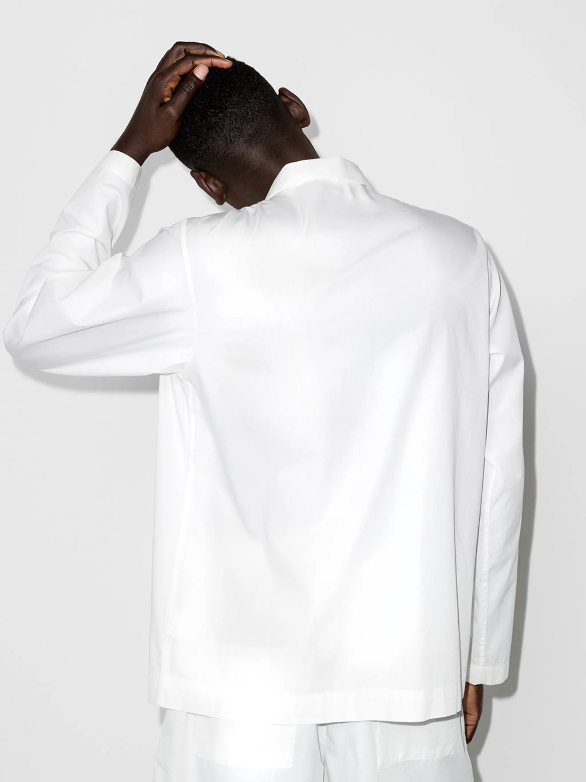 buttoned poplin pajama shirt