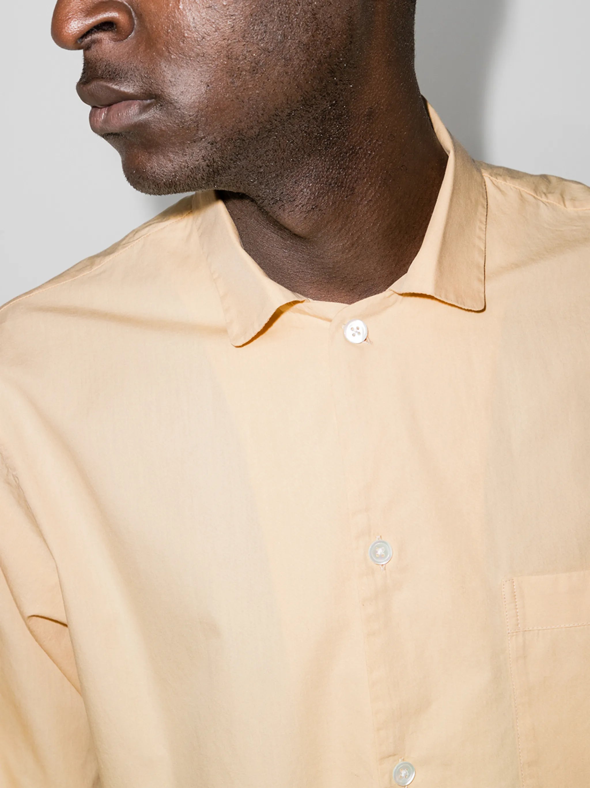 buttoned poplin pajama shirt