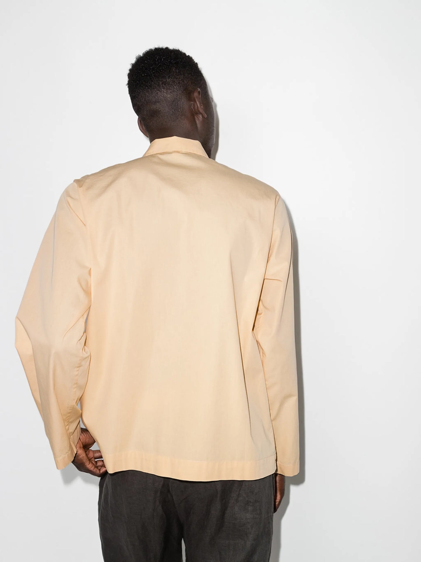 buttoned poplin pajama shirt