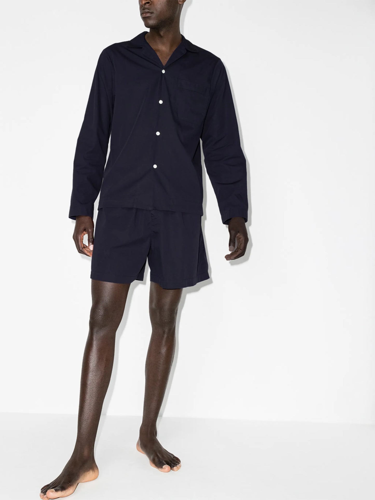 high-waisted drawstring poplin shorts