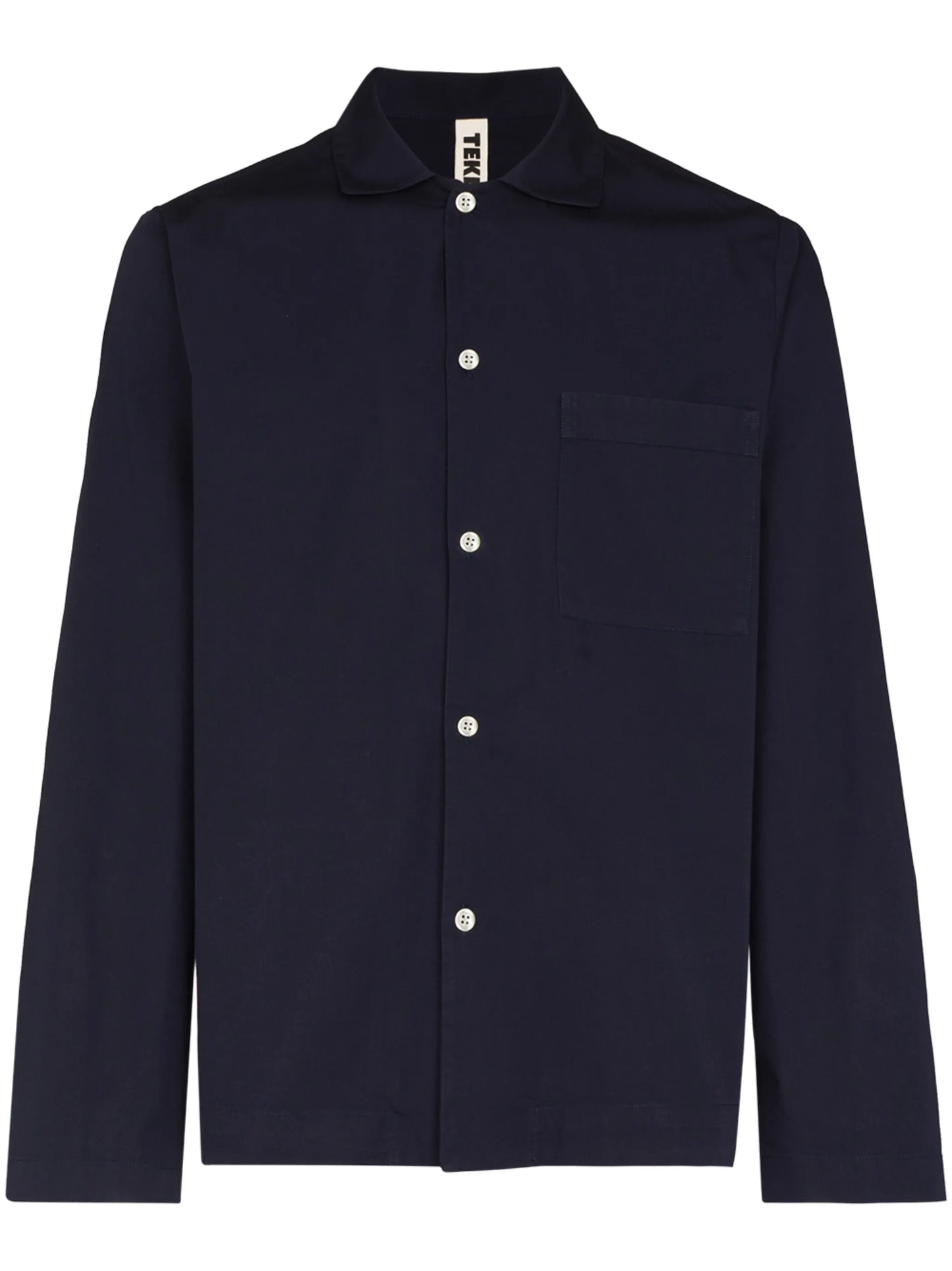 long-sleeve poplin pajama shirt