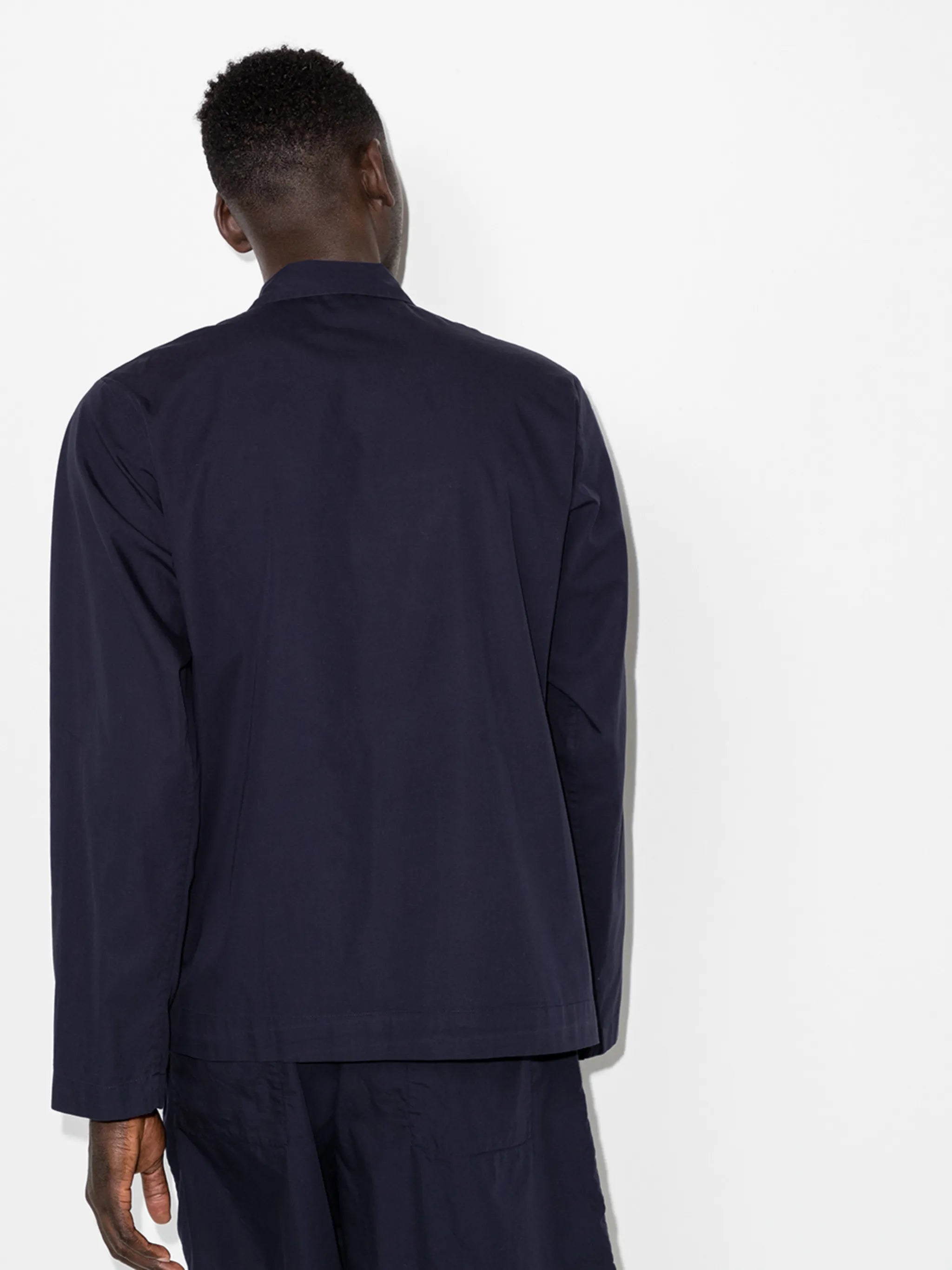 long-sleeve poplin pajama shirt