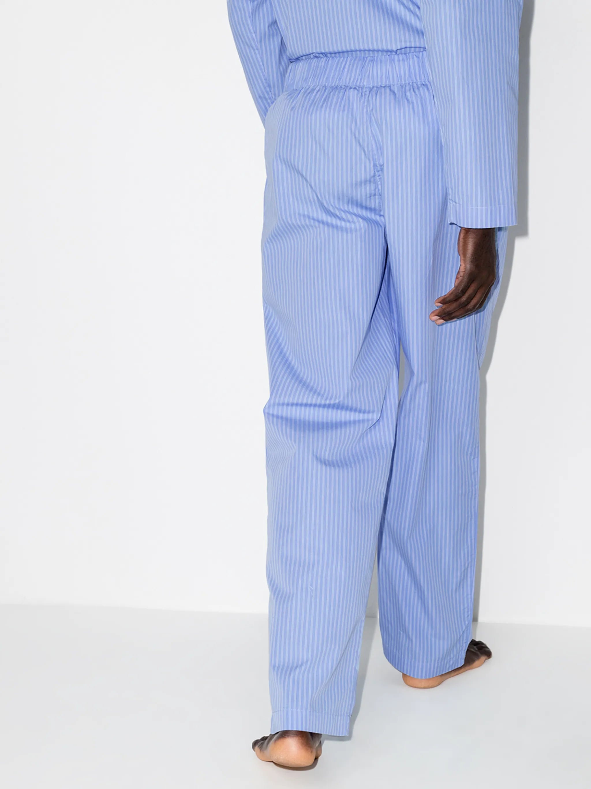 striped drawstring pajama bottoms