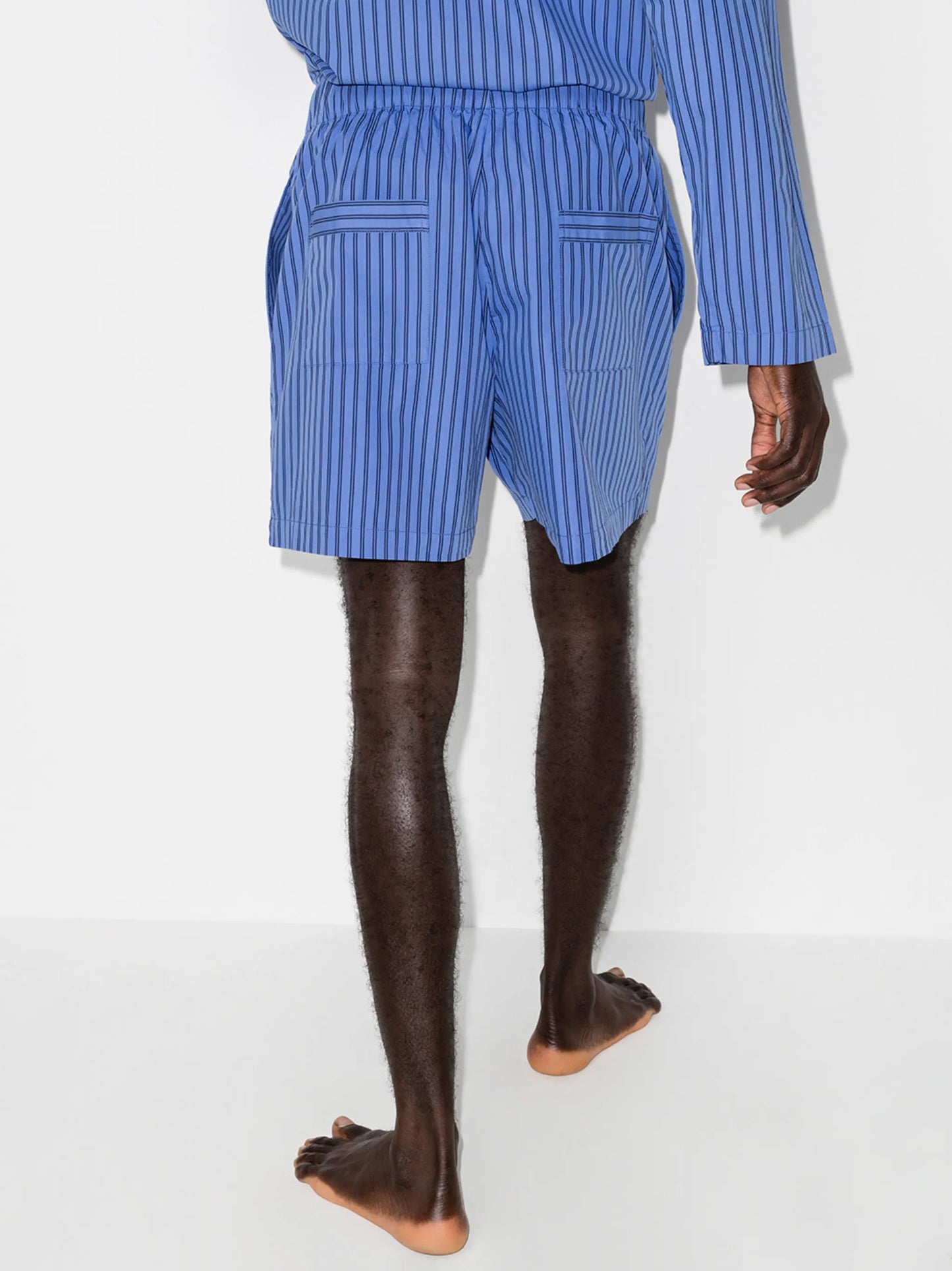 striped drawstring pajama shorts