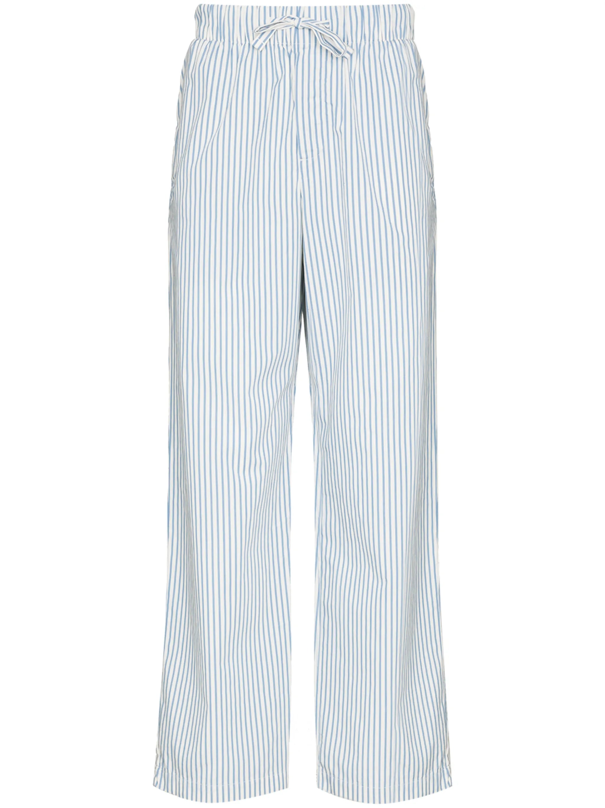 striped drawstring poplin pajama bottoms