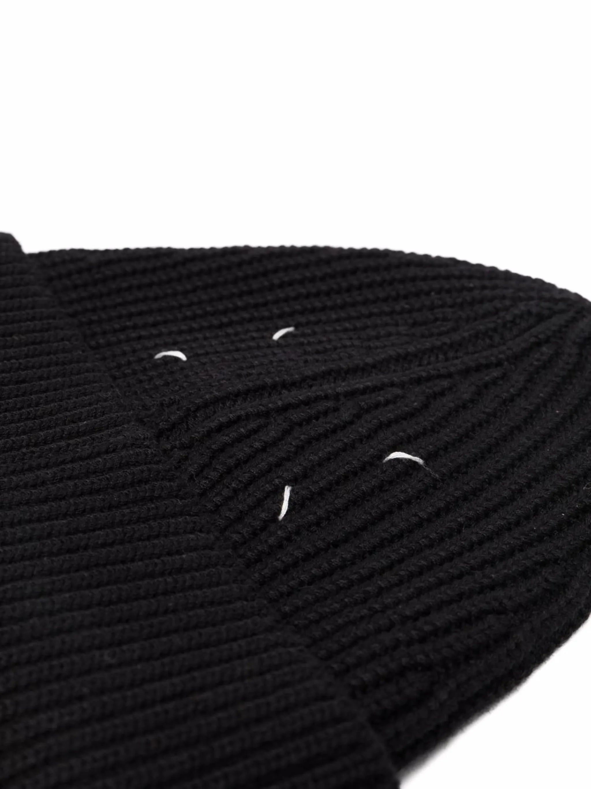 stitch-detail beanie