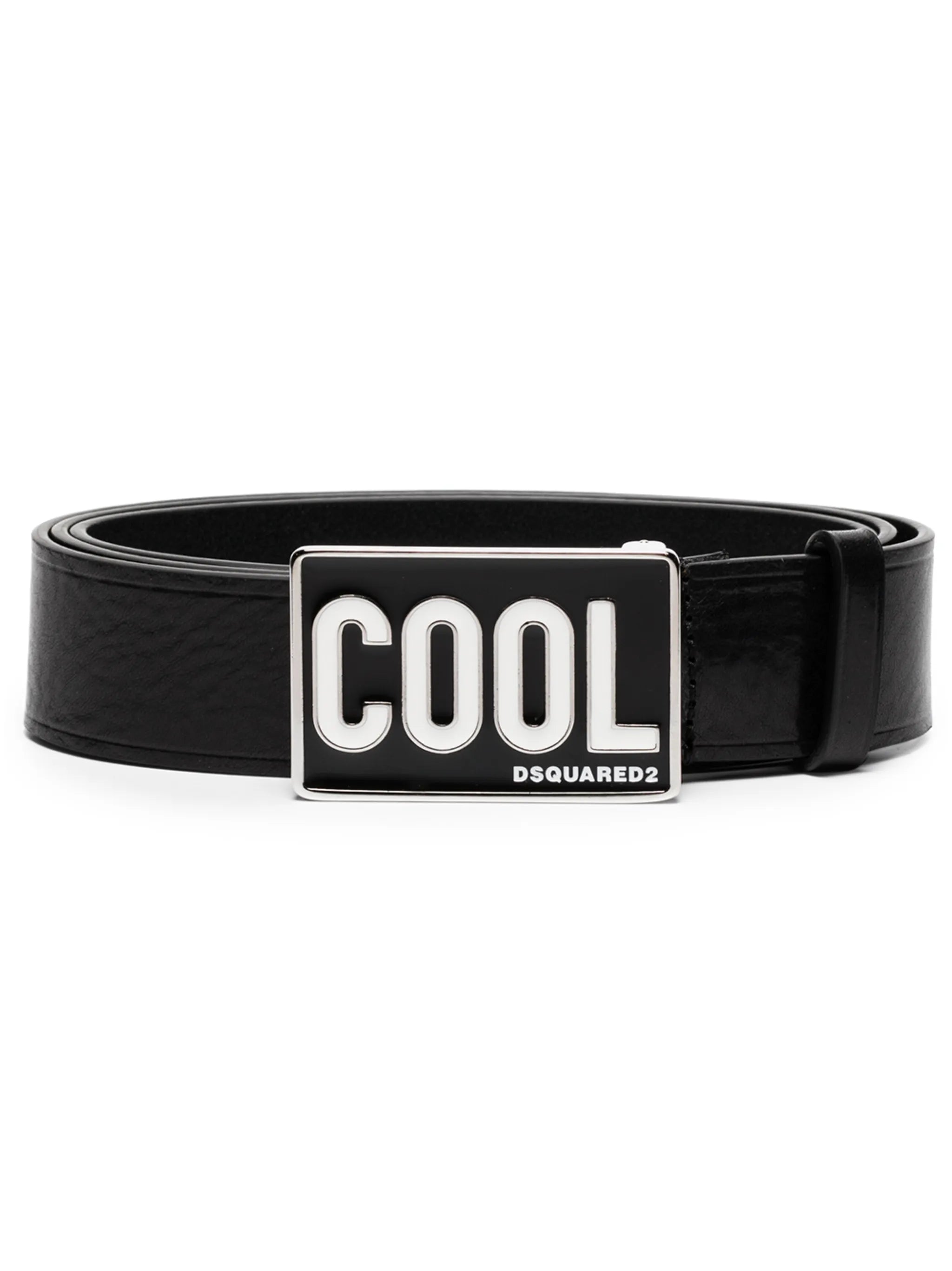 Cool-plaque leather belt