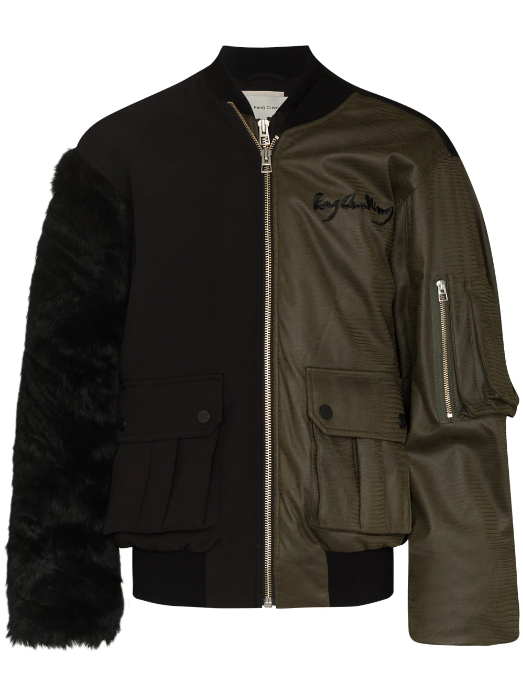 panelled bomber jacket