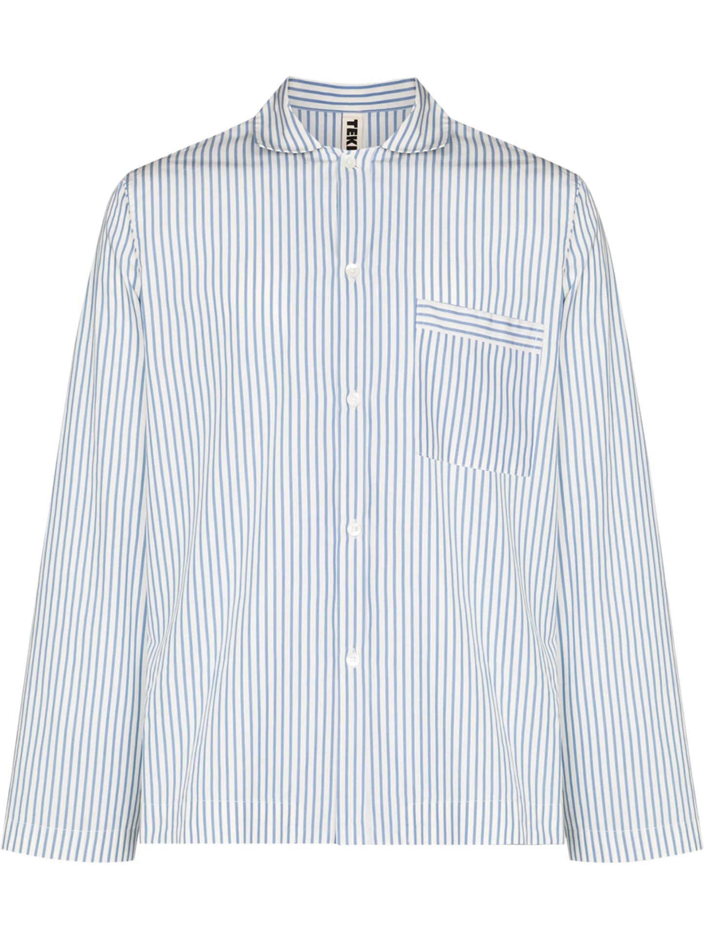 striped poplin pajama shirt