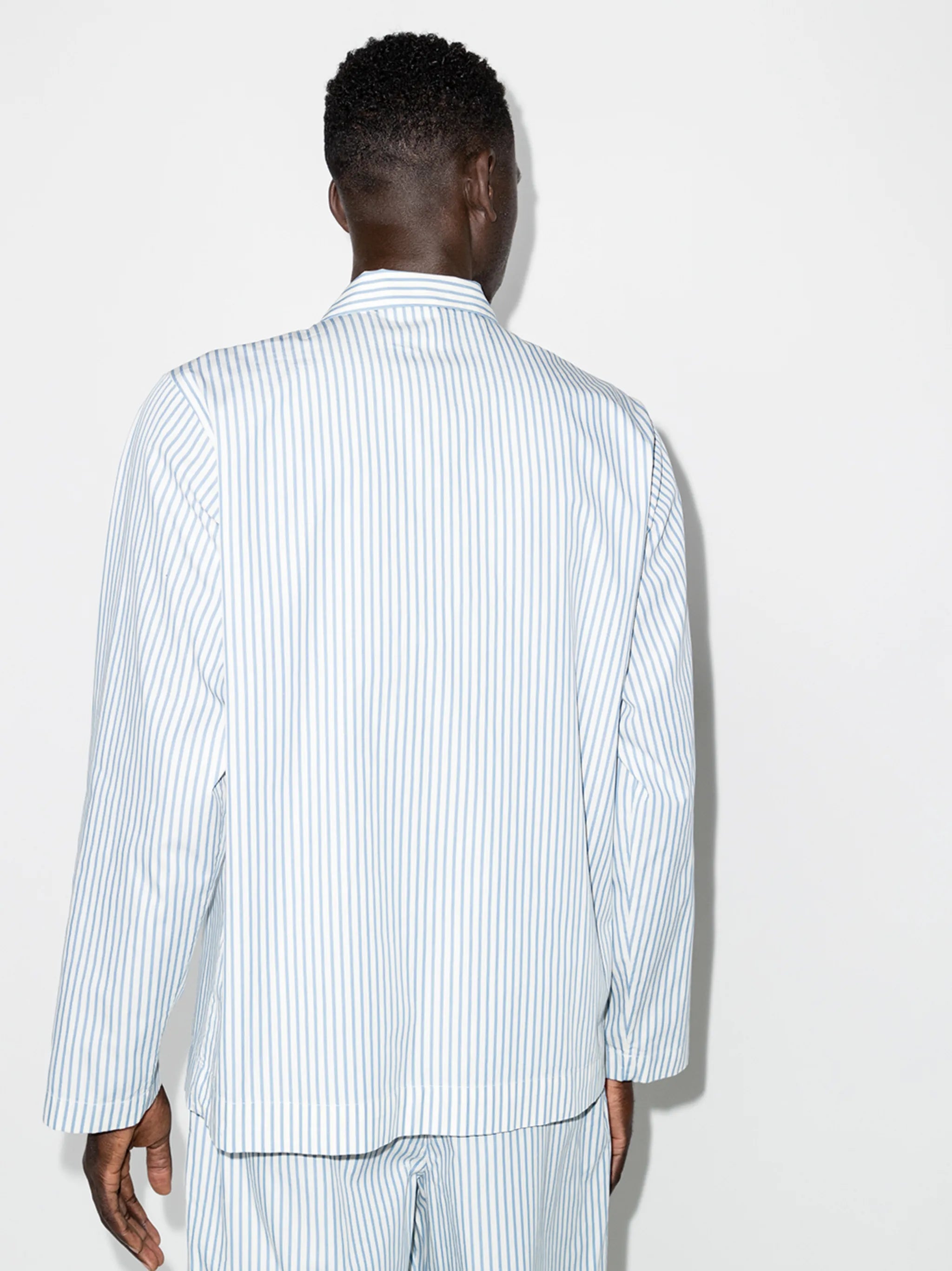 striped poplin pajama shirt