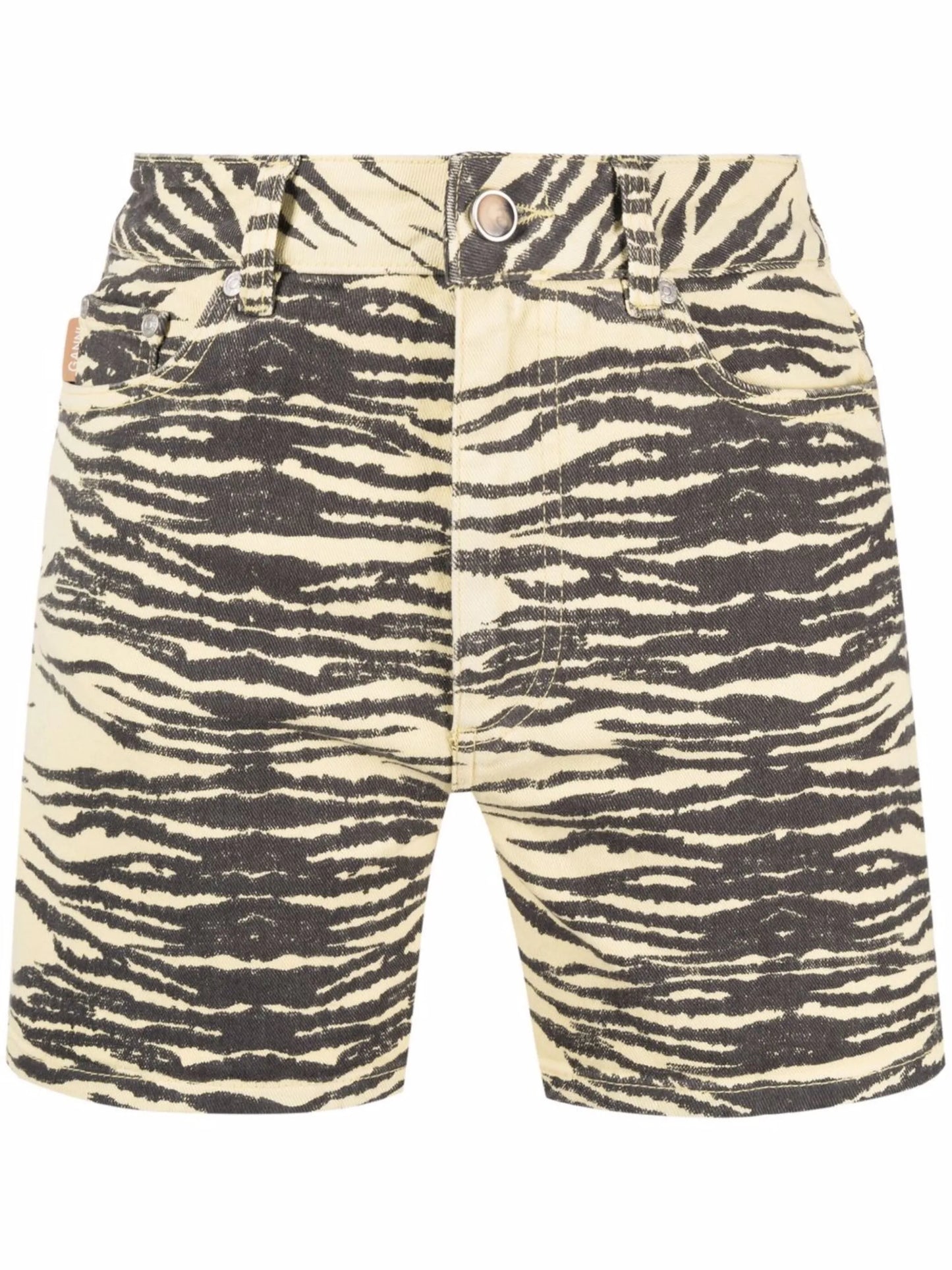 organic cotton-blend denim shorts