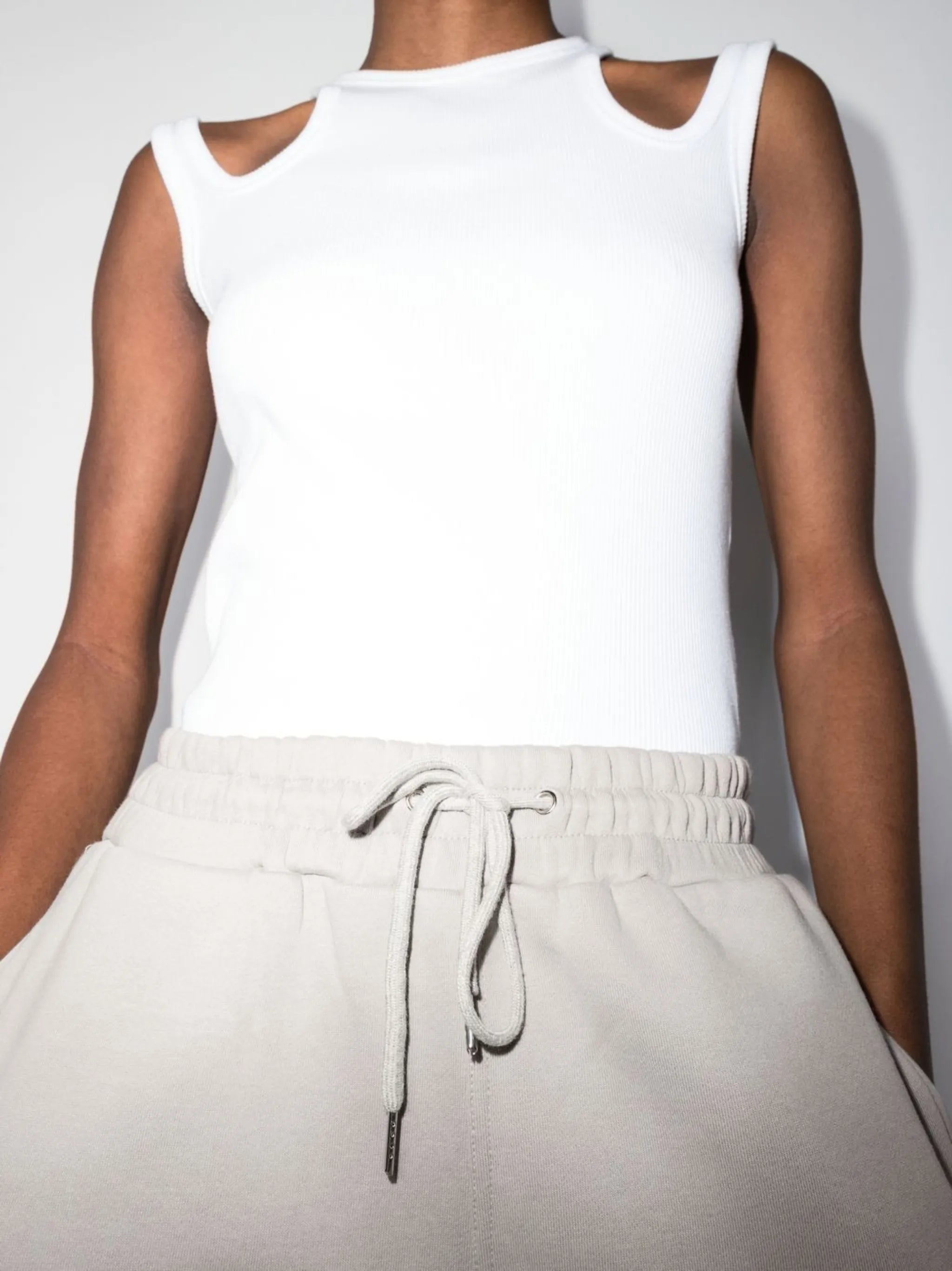 ribbed-knit tracksuit