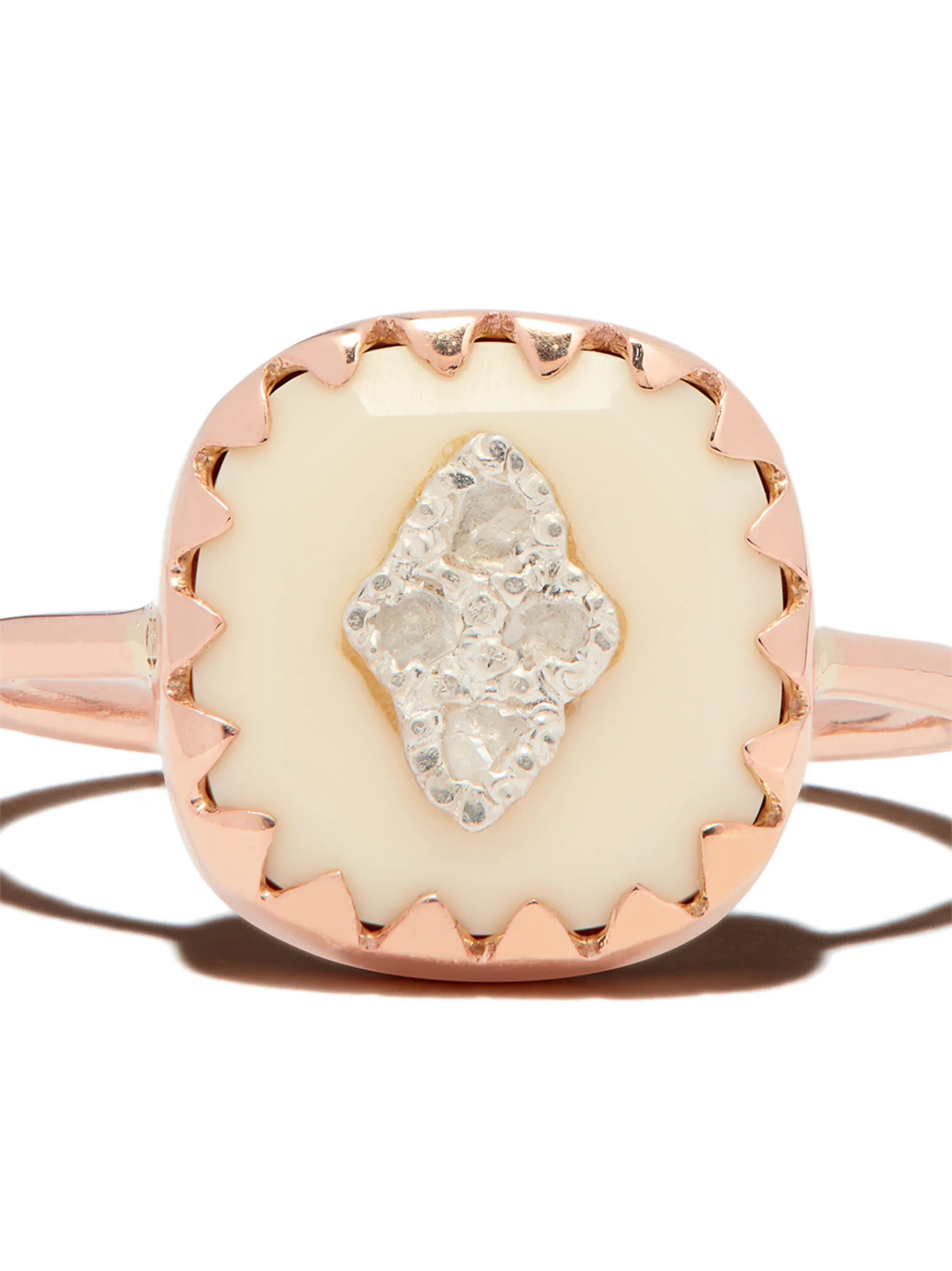 9kt rose gold Pierrot No. 2 diamond ring