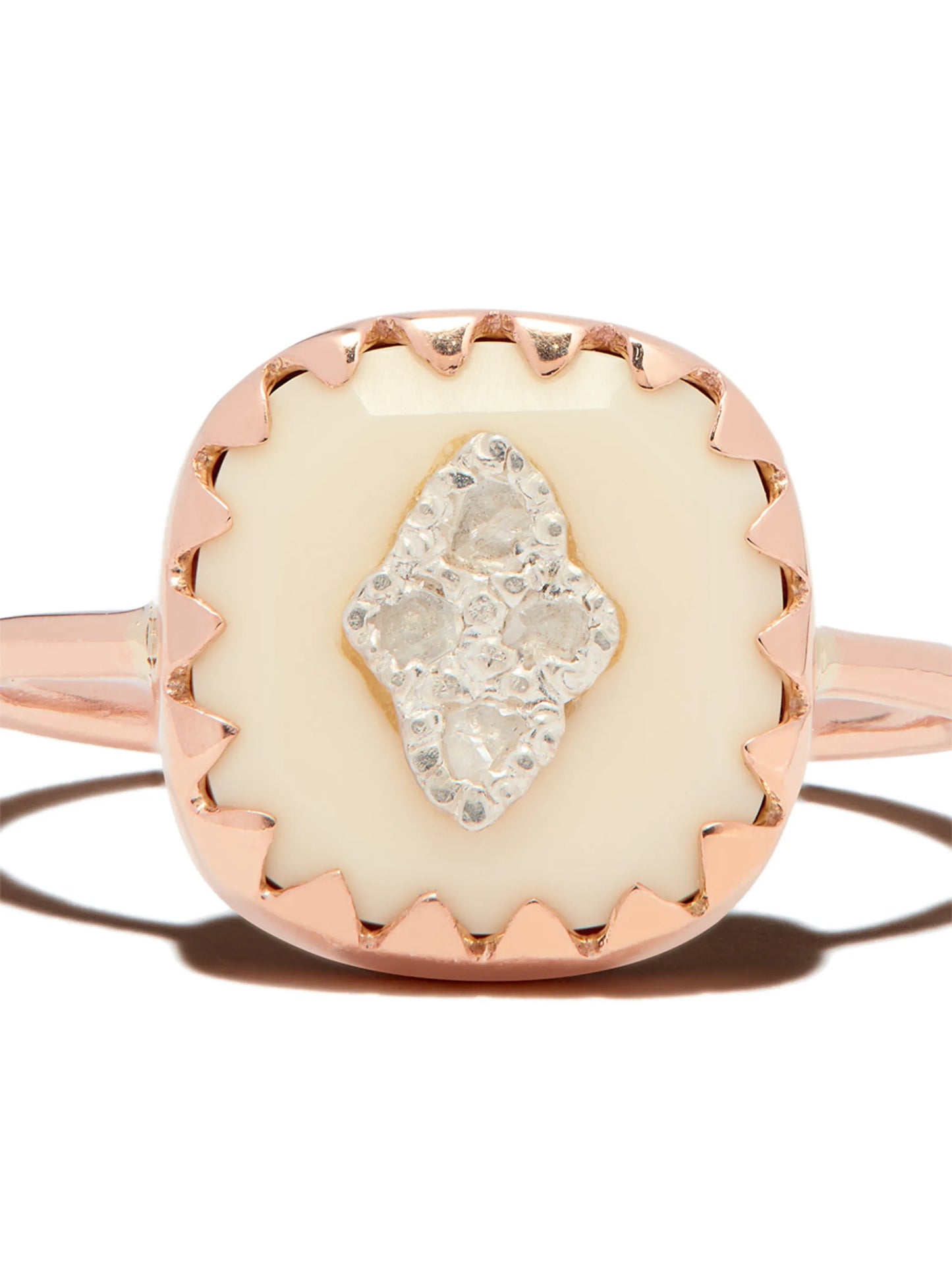 9kt rose gold Pierrot No. 2 diamond ring