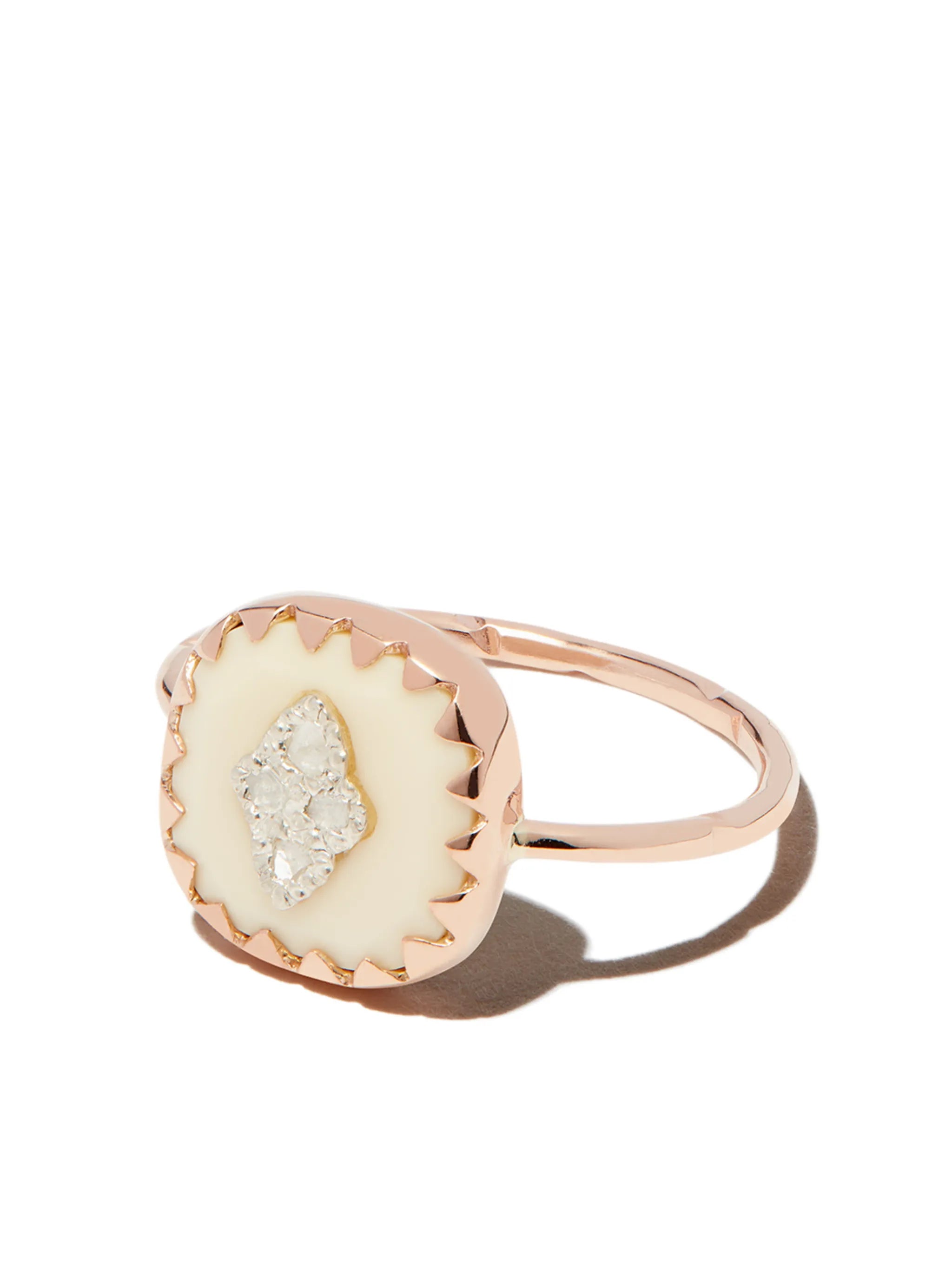9kt rose gold Pierrot No. 2 diamond ring