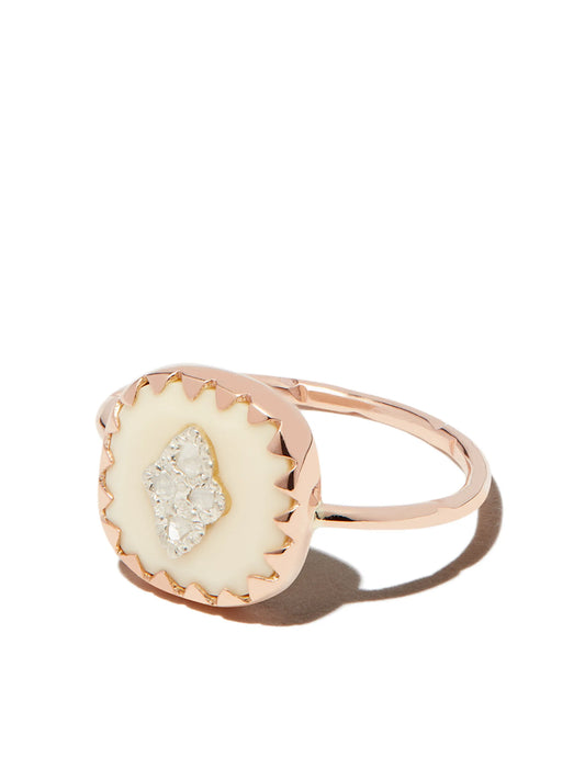 9kt rose gold Pierrot No. 2 diamond ring