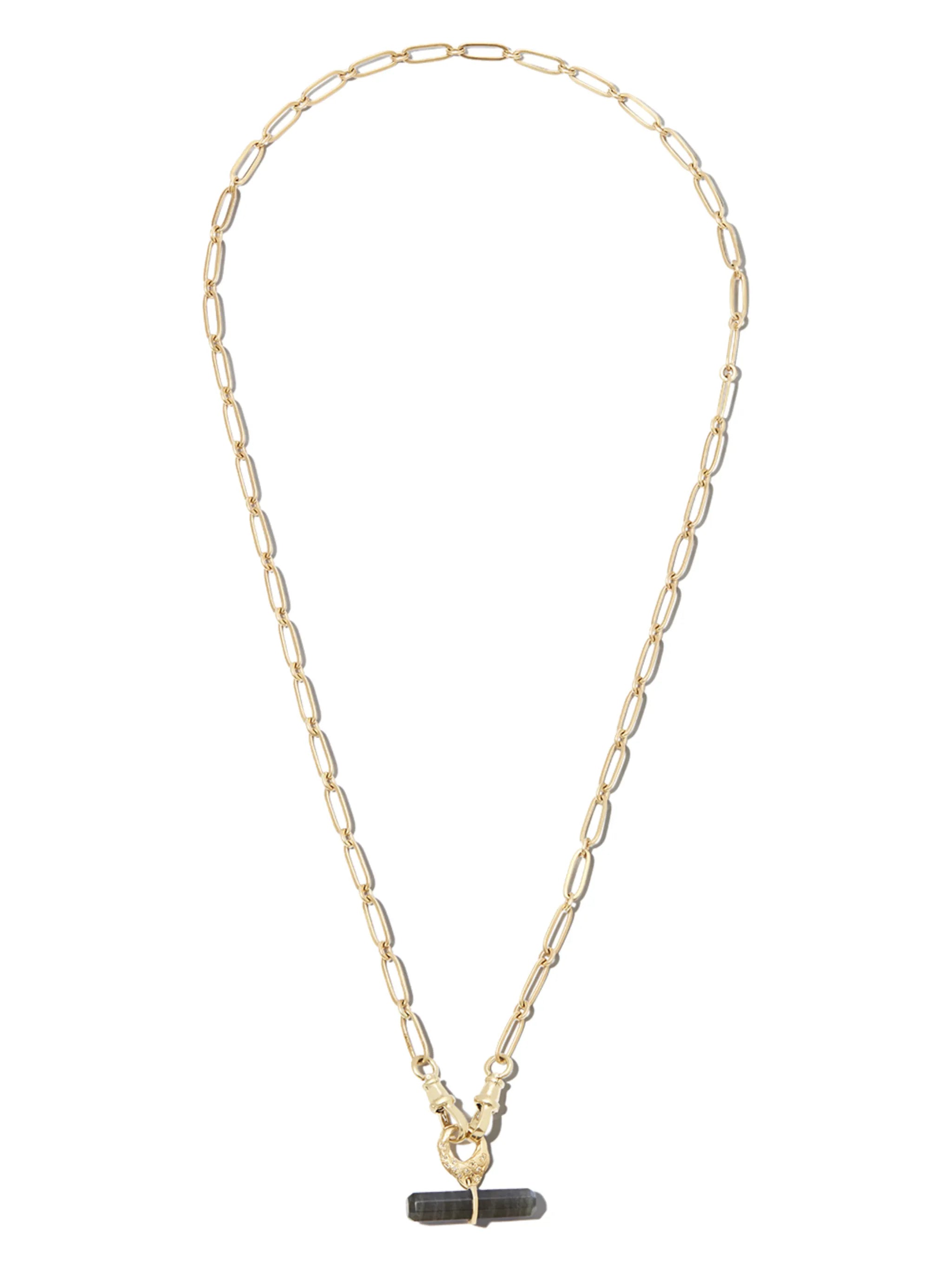 9K yellow gold Debbie No.3 Lariat necklace