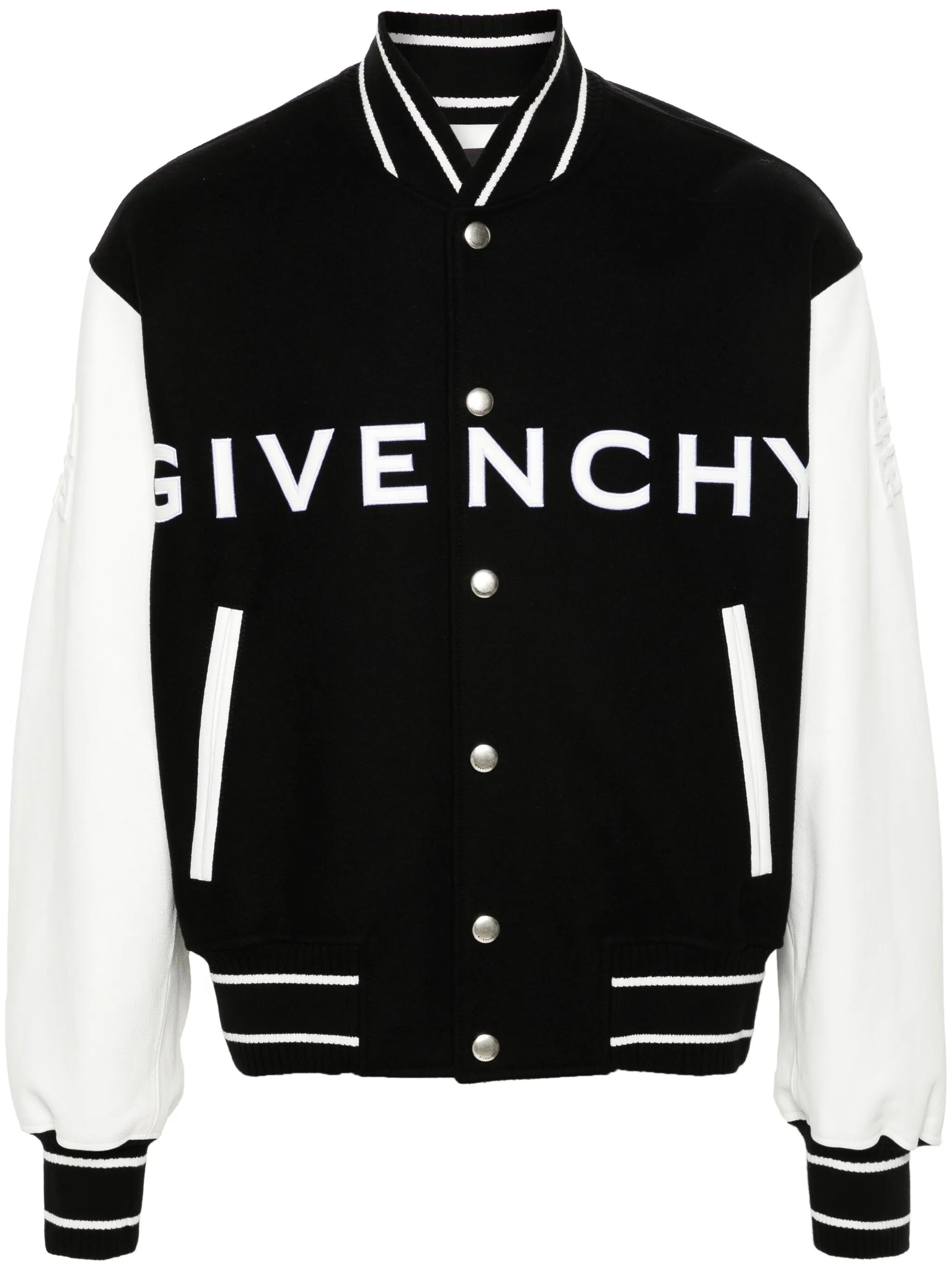 logo-emboosed bomber jacket