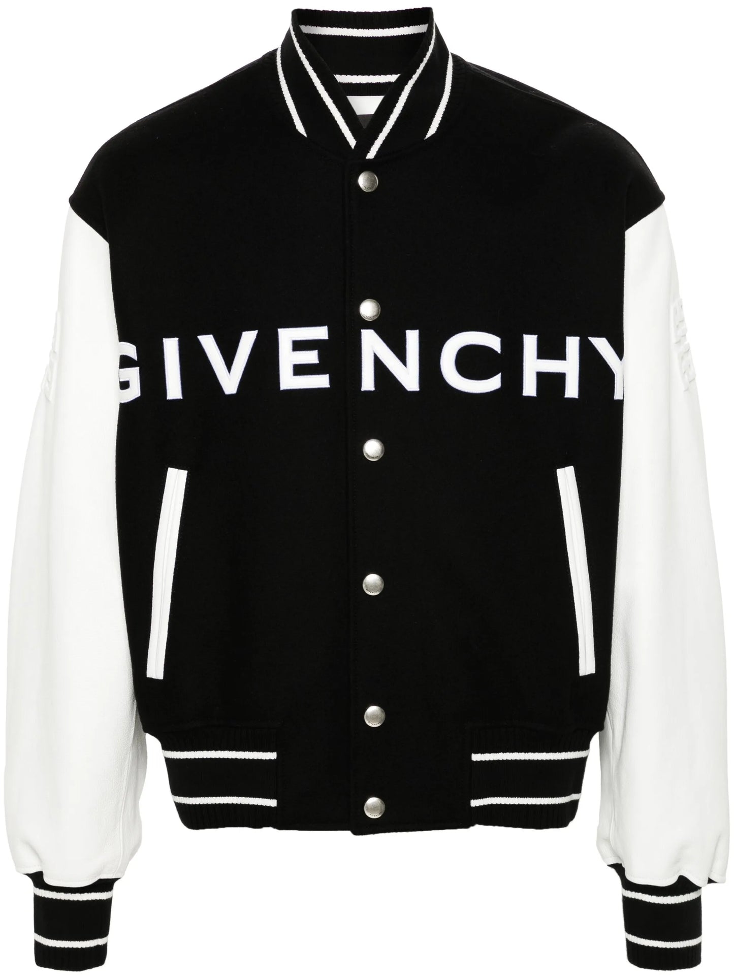 logo-emboosed bomber jacket