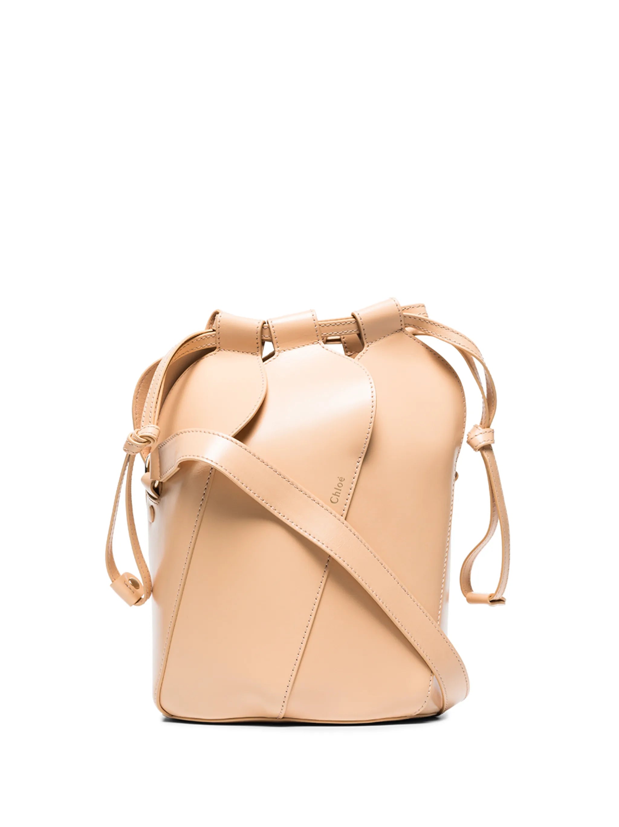 Tulip leather bucket bag