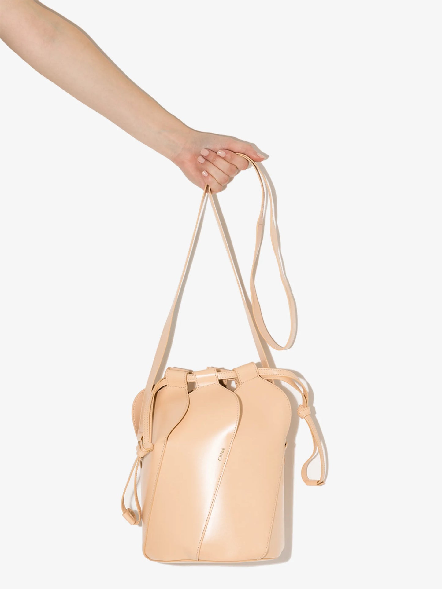 Tulip leather bucket bag