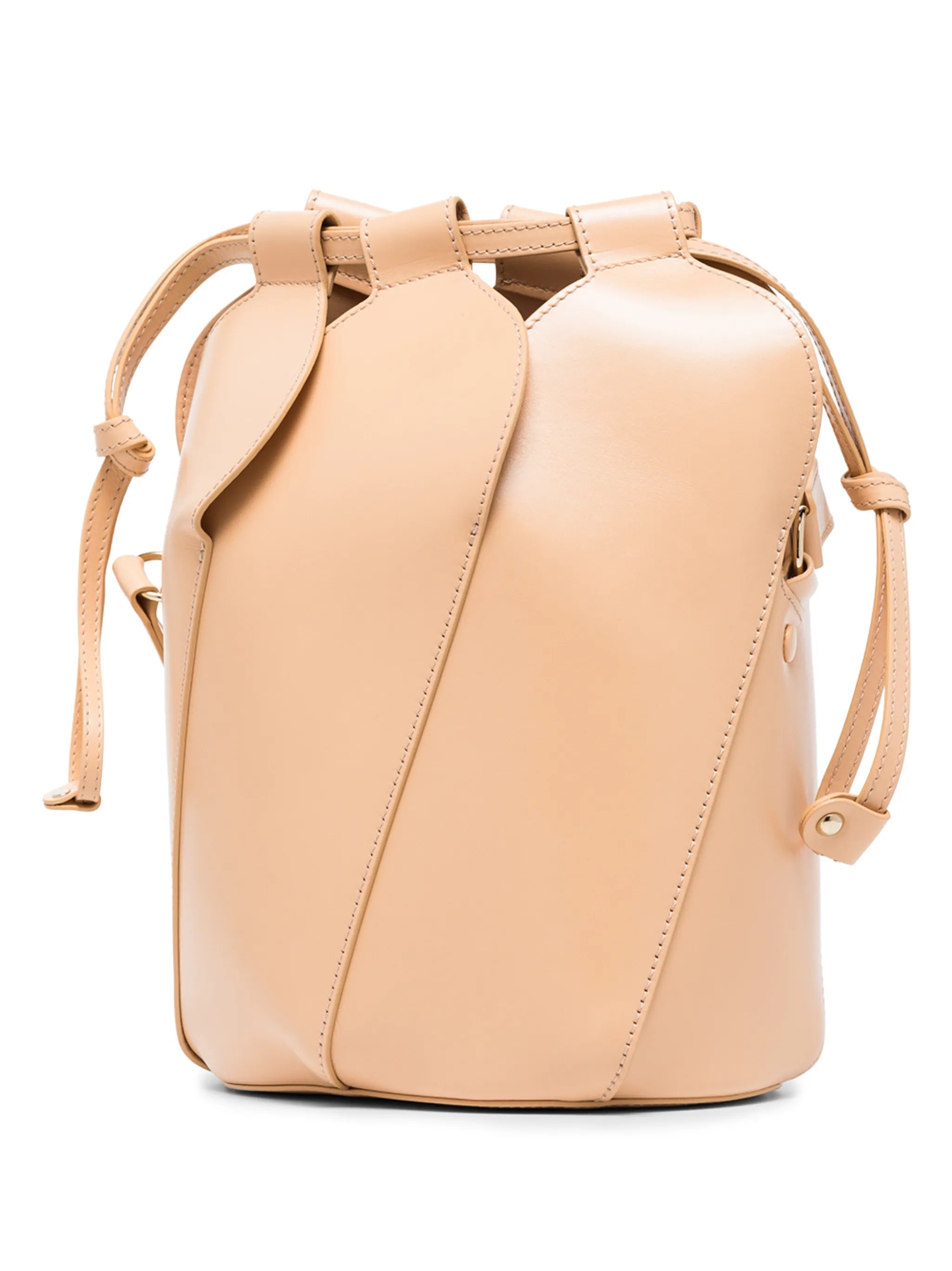 Tulip leather bucket bag