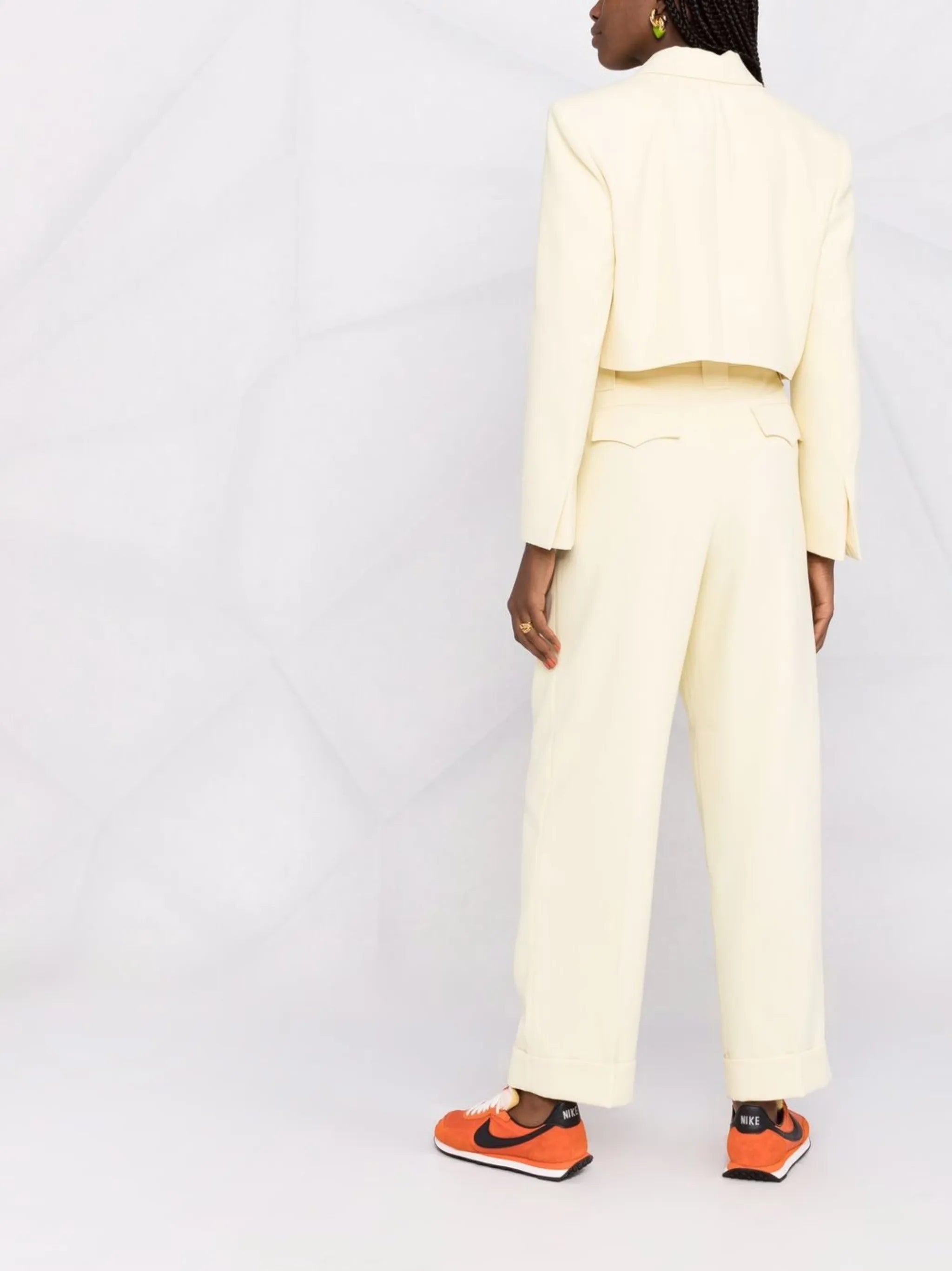 high-rise tailored trousers