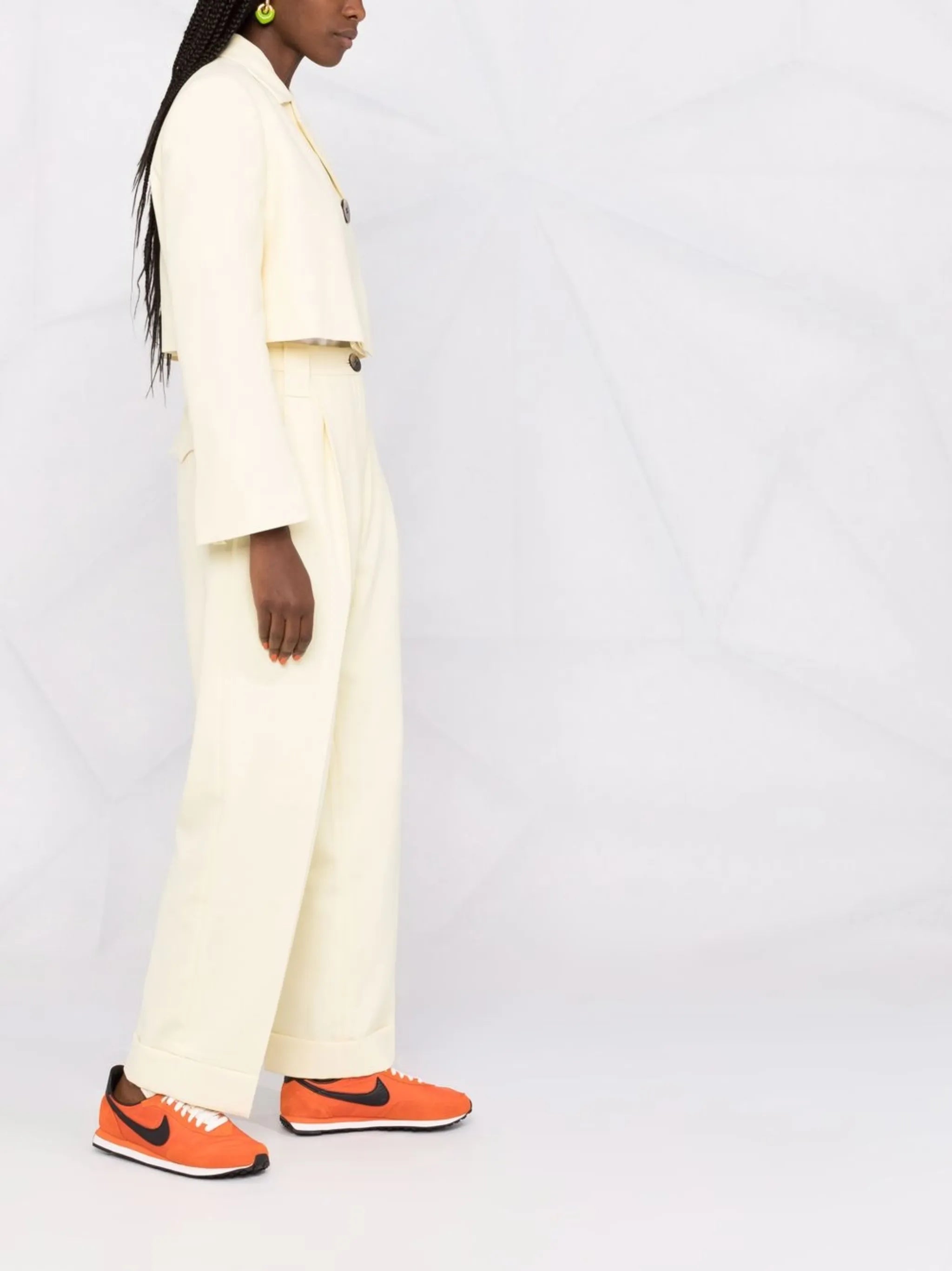 high-rise tailored trousers