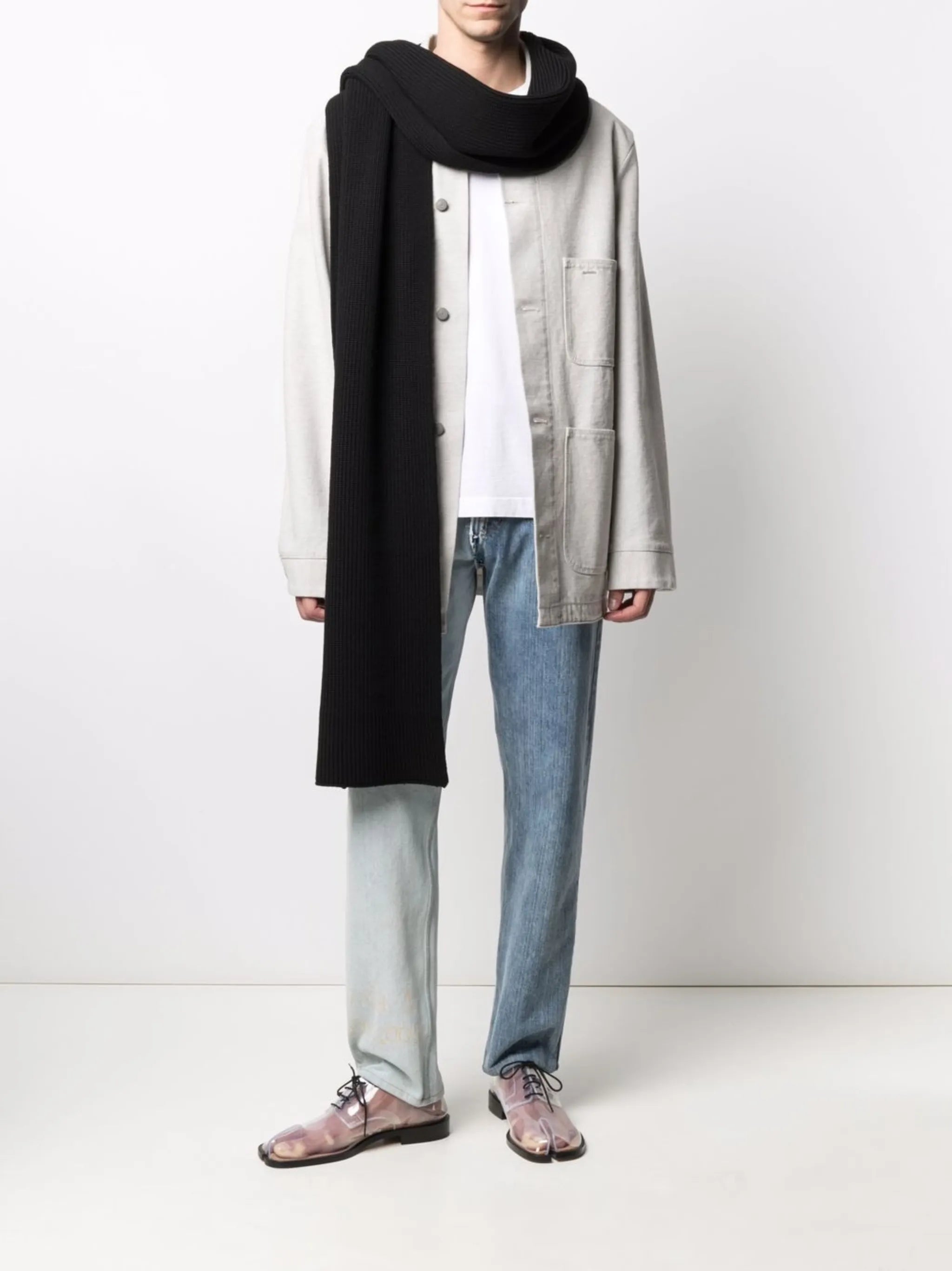 oversized knitted scarf