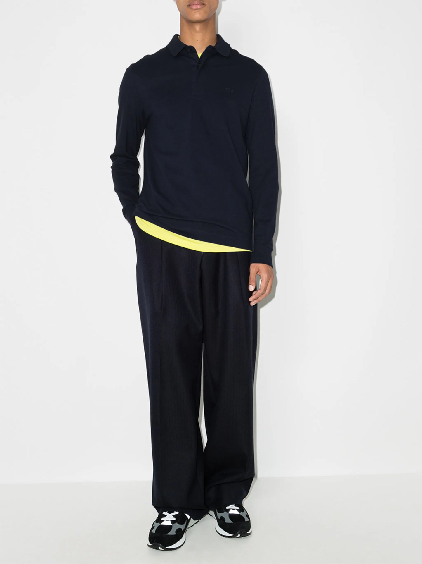 logo-embroidered long-sleeve polo shirt