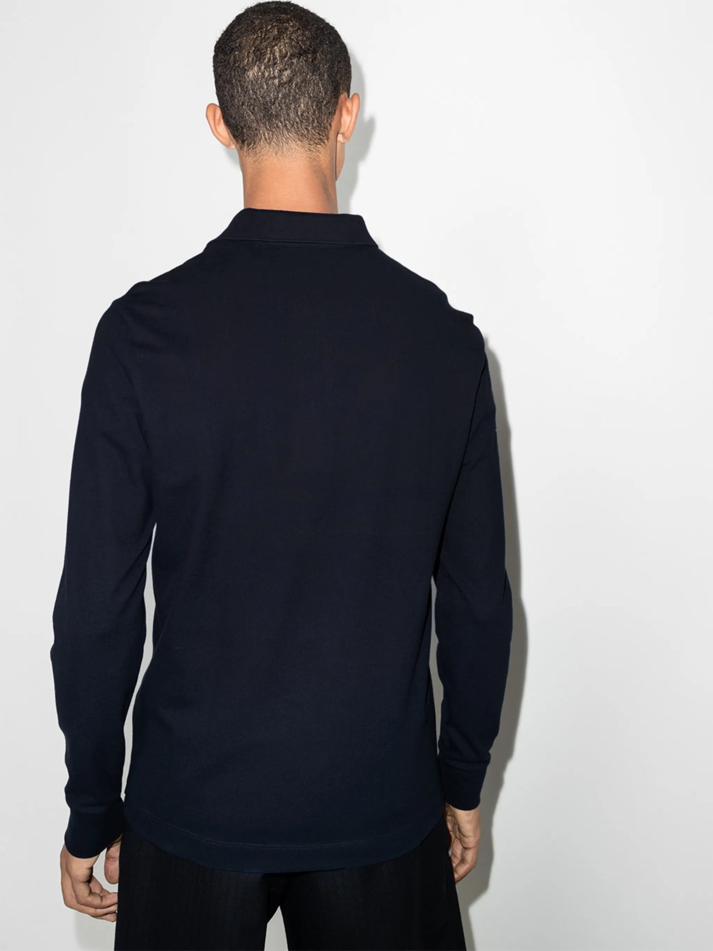 logo-embroidered long-sleeve polo shirt