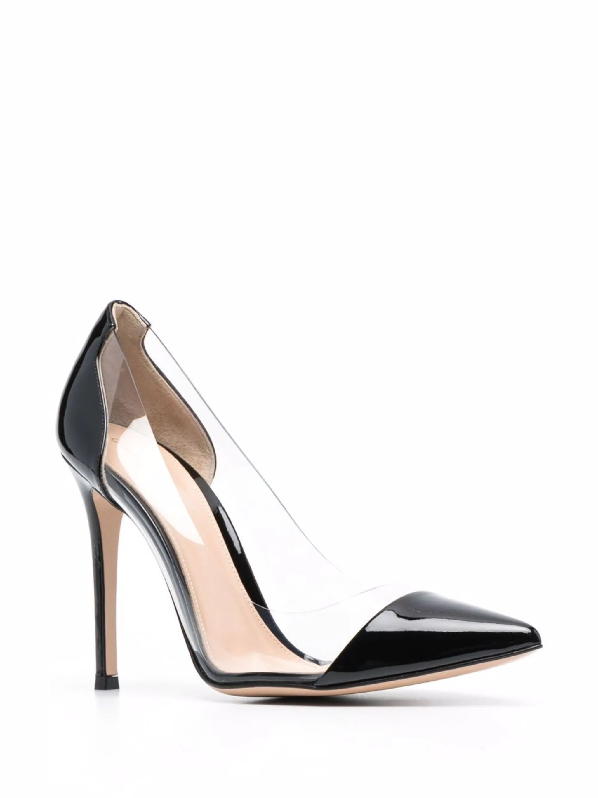 Plexi 105mm patent leather pumps