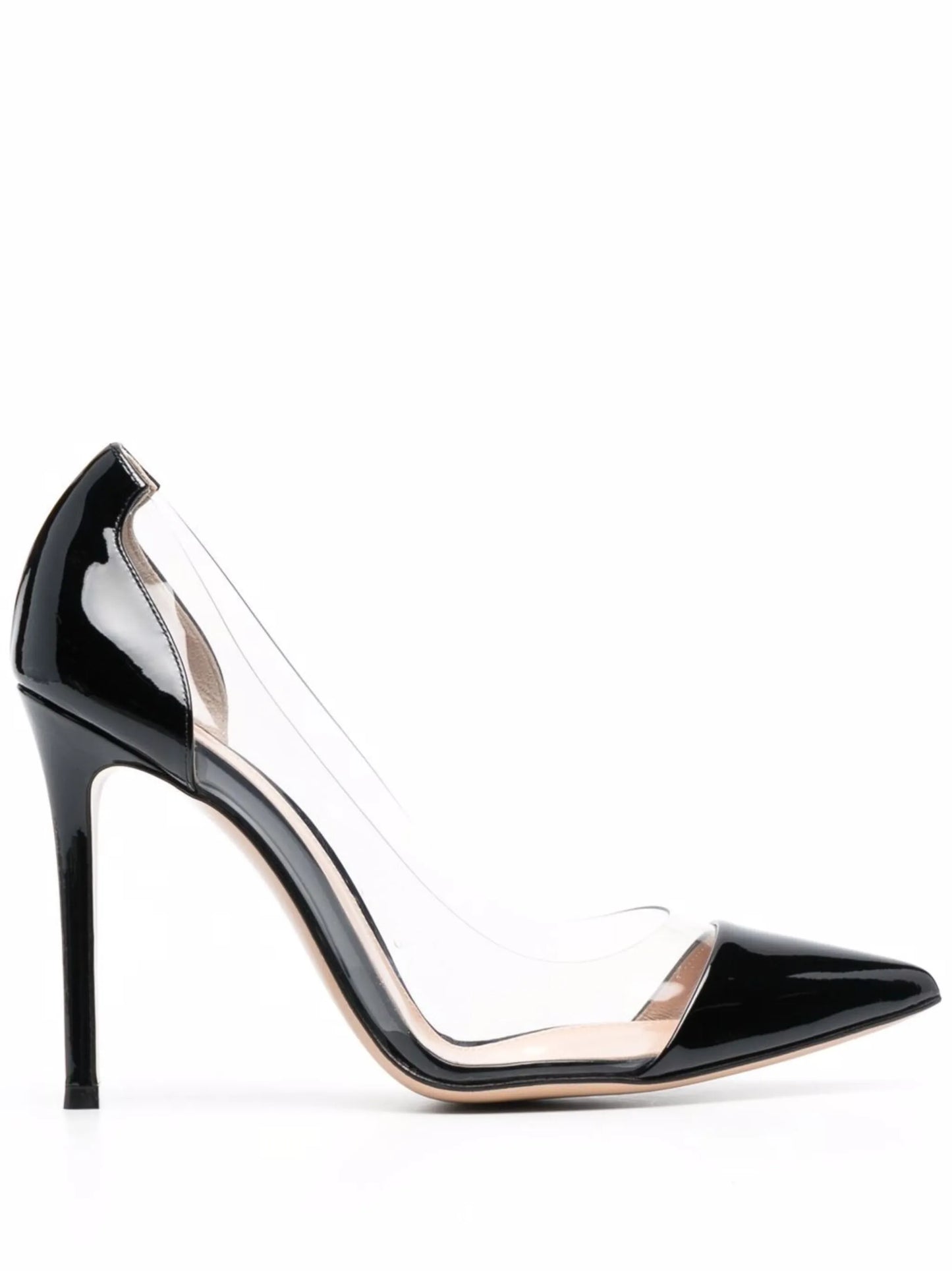 Plexi 105mm patent leather pumps