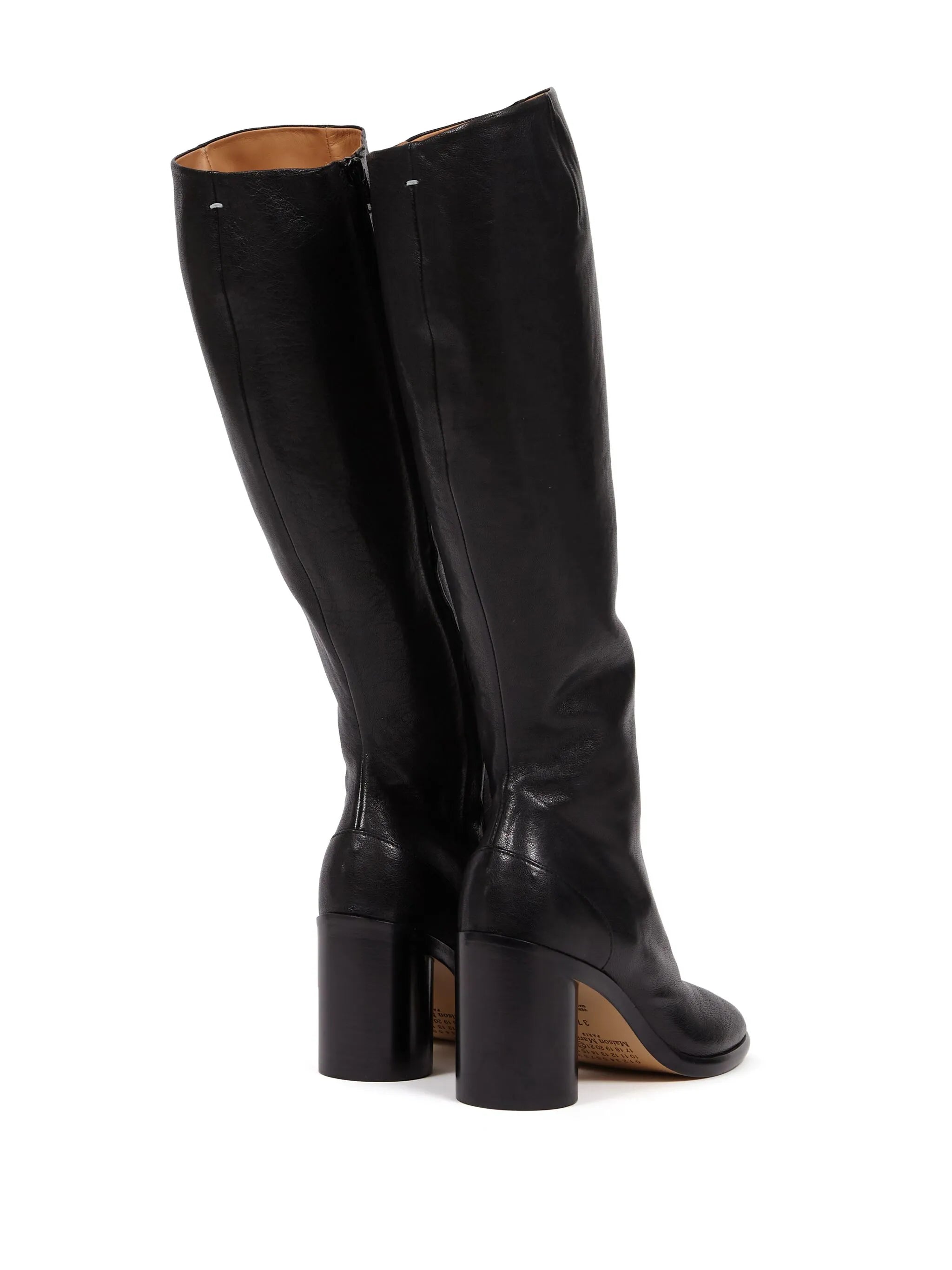Tabi leather knee-high boots
