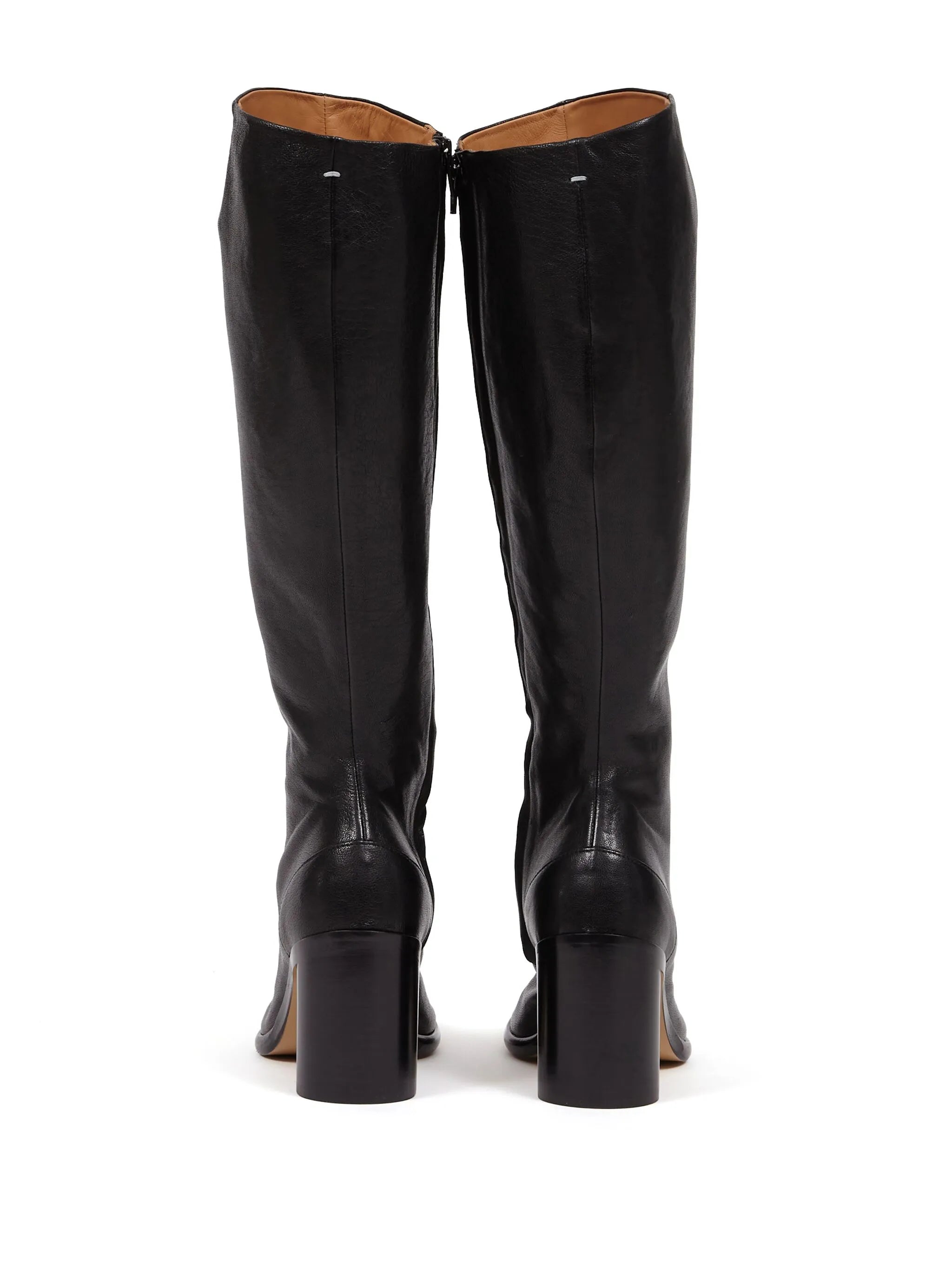 Tabi leather knee-high boots