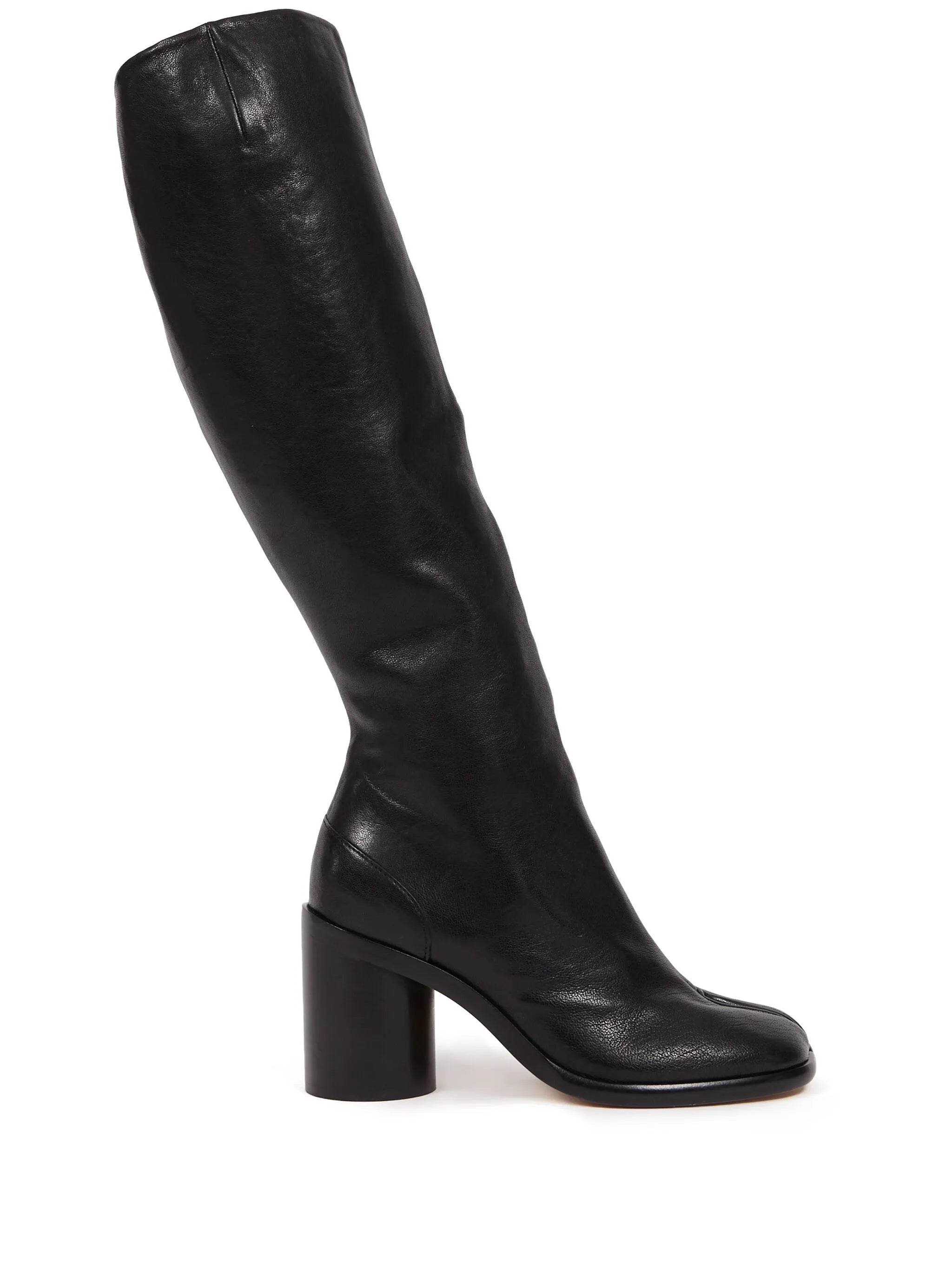 Tabi leather knee-high boots