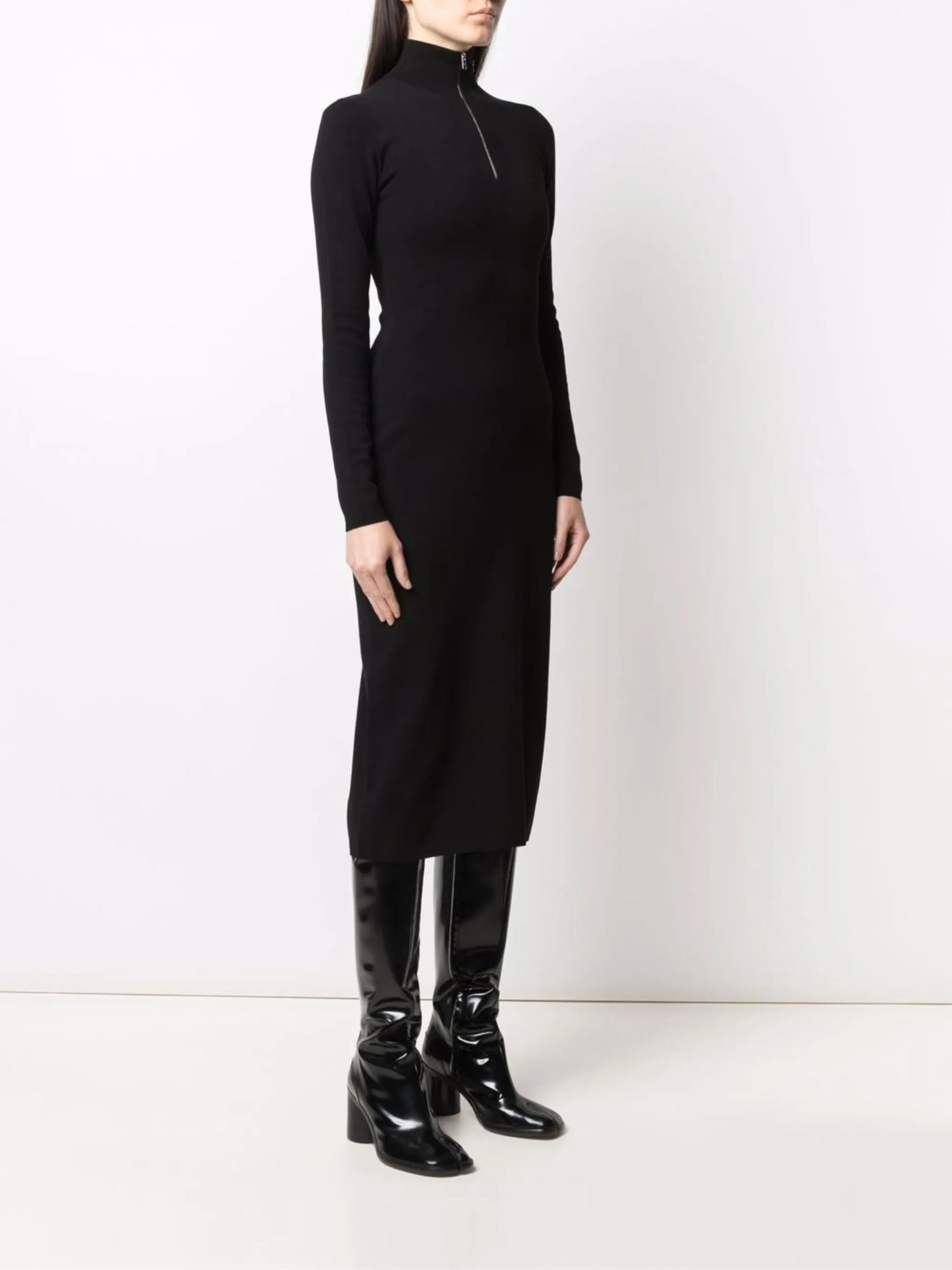 long-sleeve midi dress