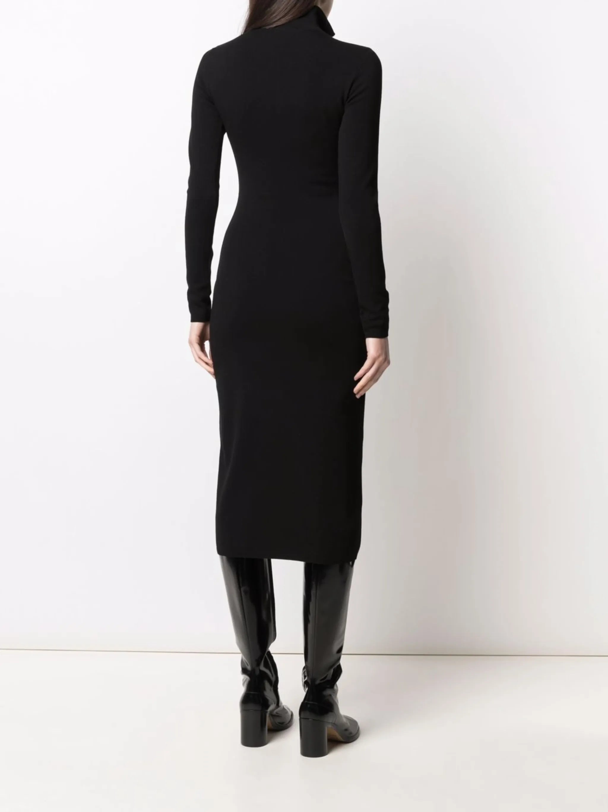 long-sleeve midi dress