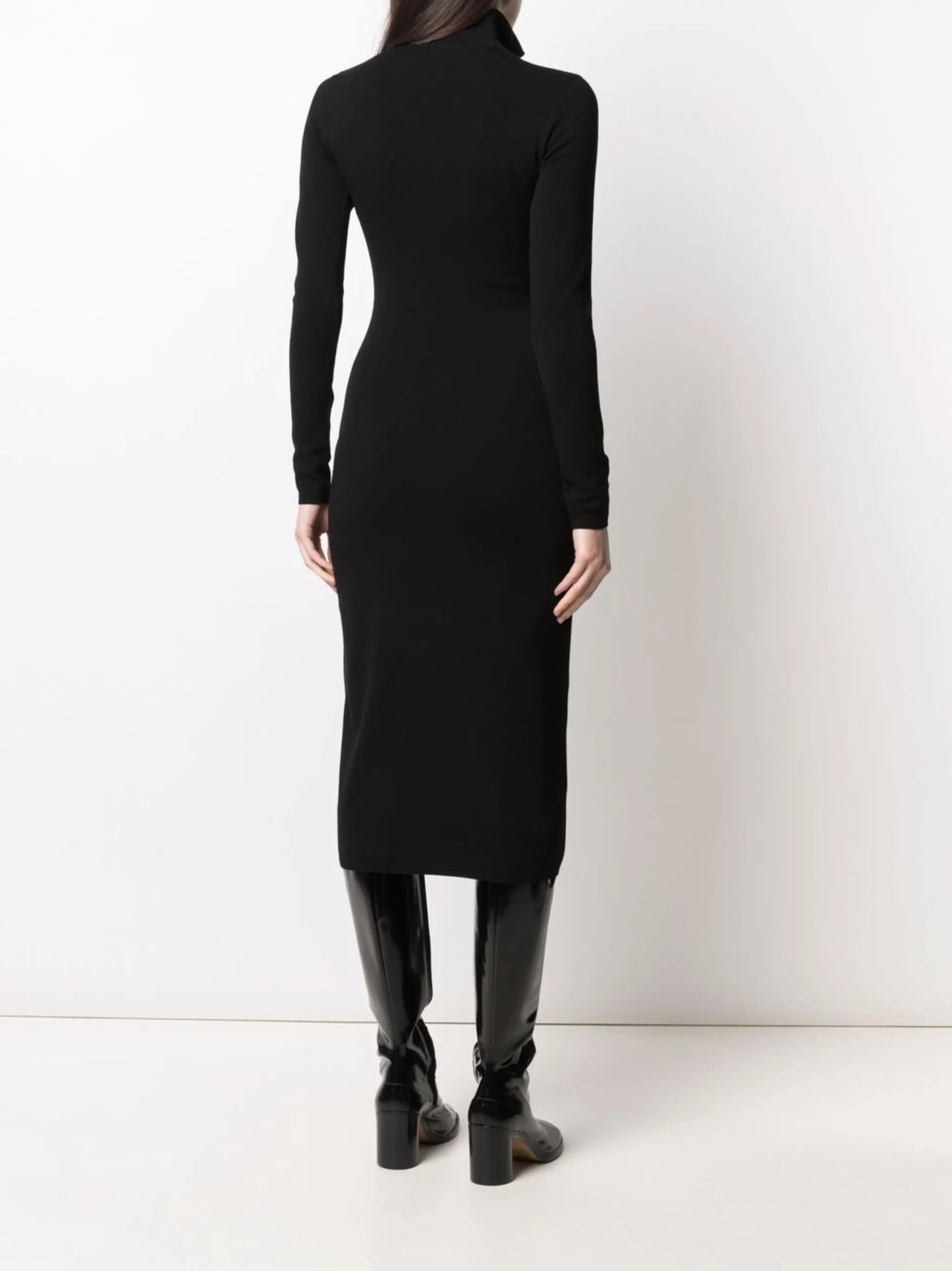 long-sleeve midi dress
