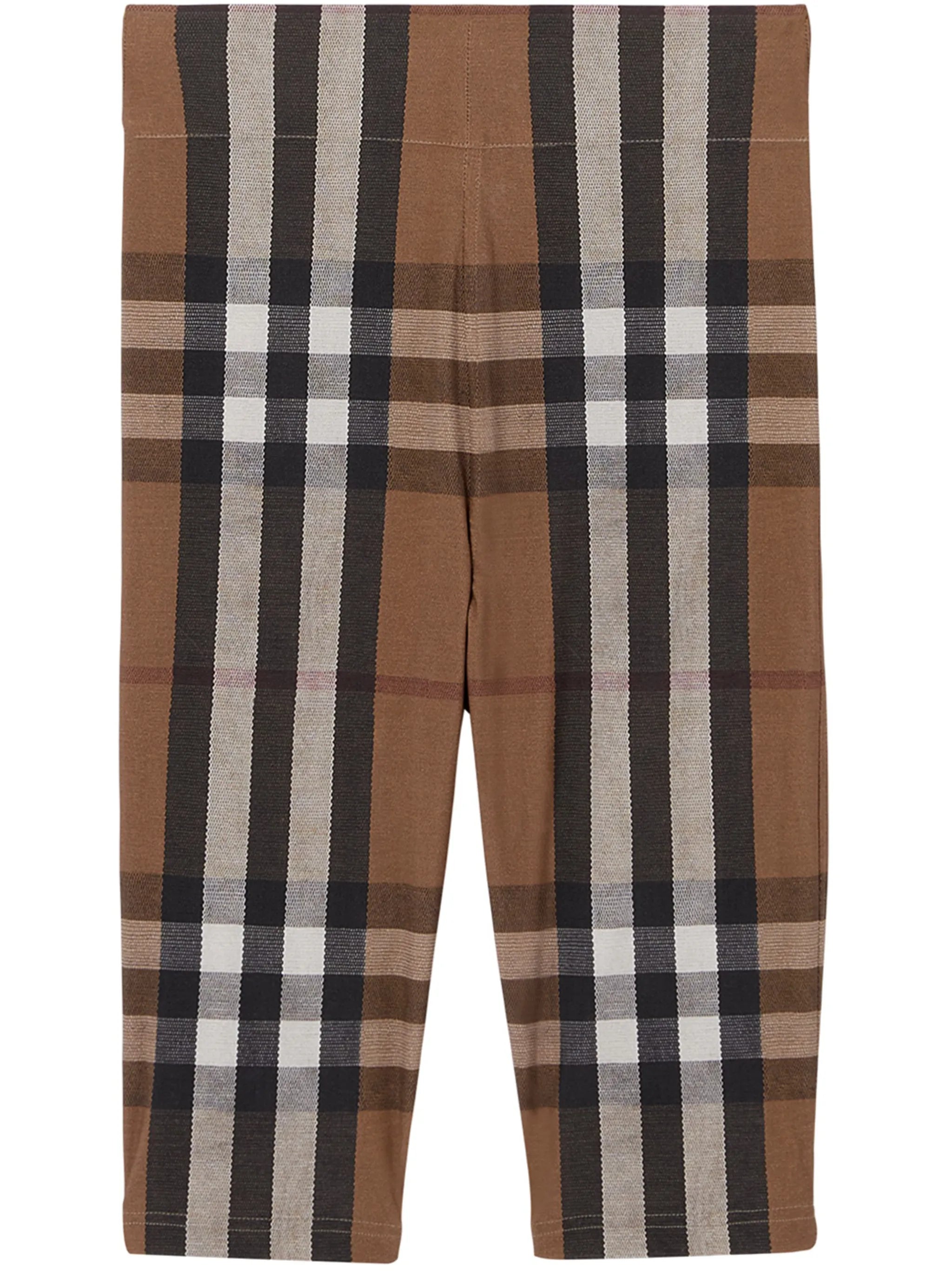 check-print cycling shorts
